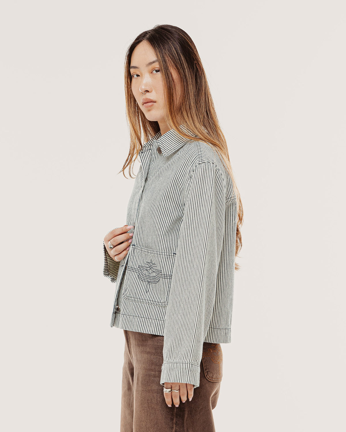 Frankie Chore Jacket - White Hickory