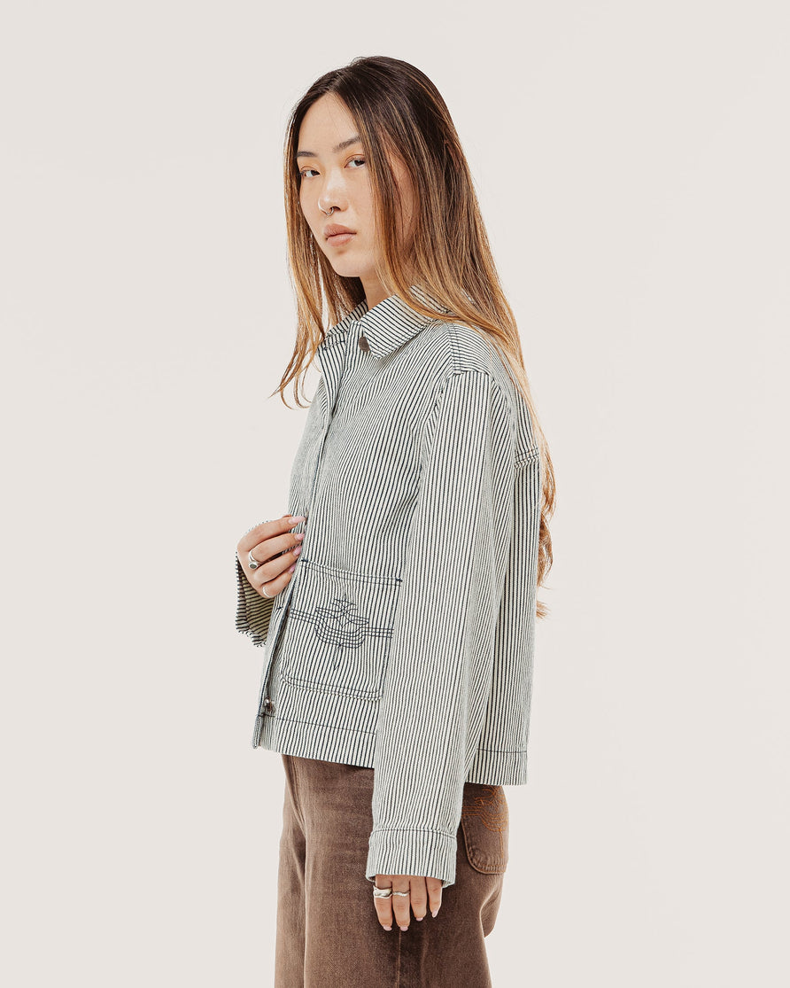 Frankie Chore Jacket - White Hickory