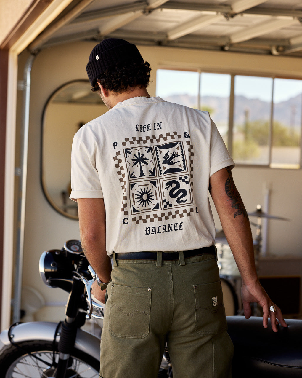 Life In Balance T-Shirt - Bone | Men's T-Shirts – P&Co USA