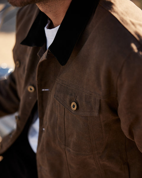 Wayfare Waxed Canvas Jacket - Caribou | Men's Outerwear – P&Co USA