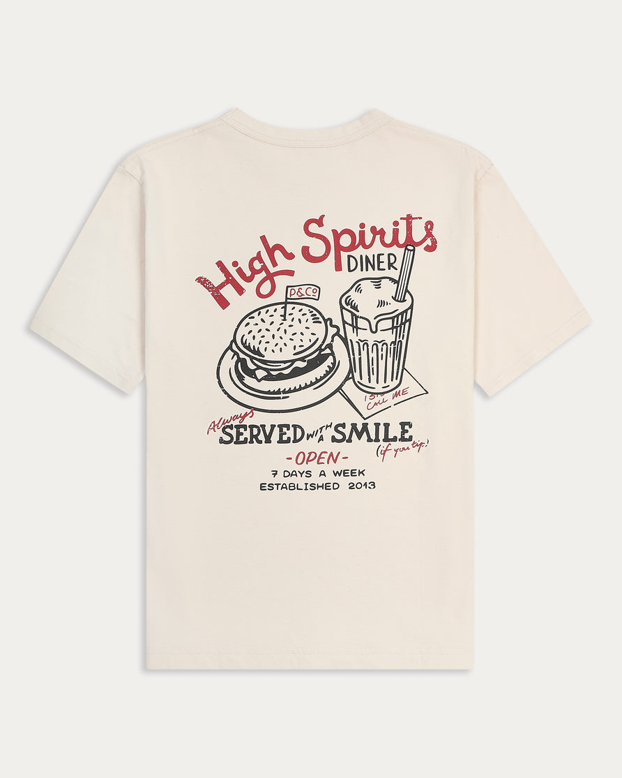 Served With A Smile T-Shirt - Bone