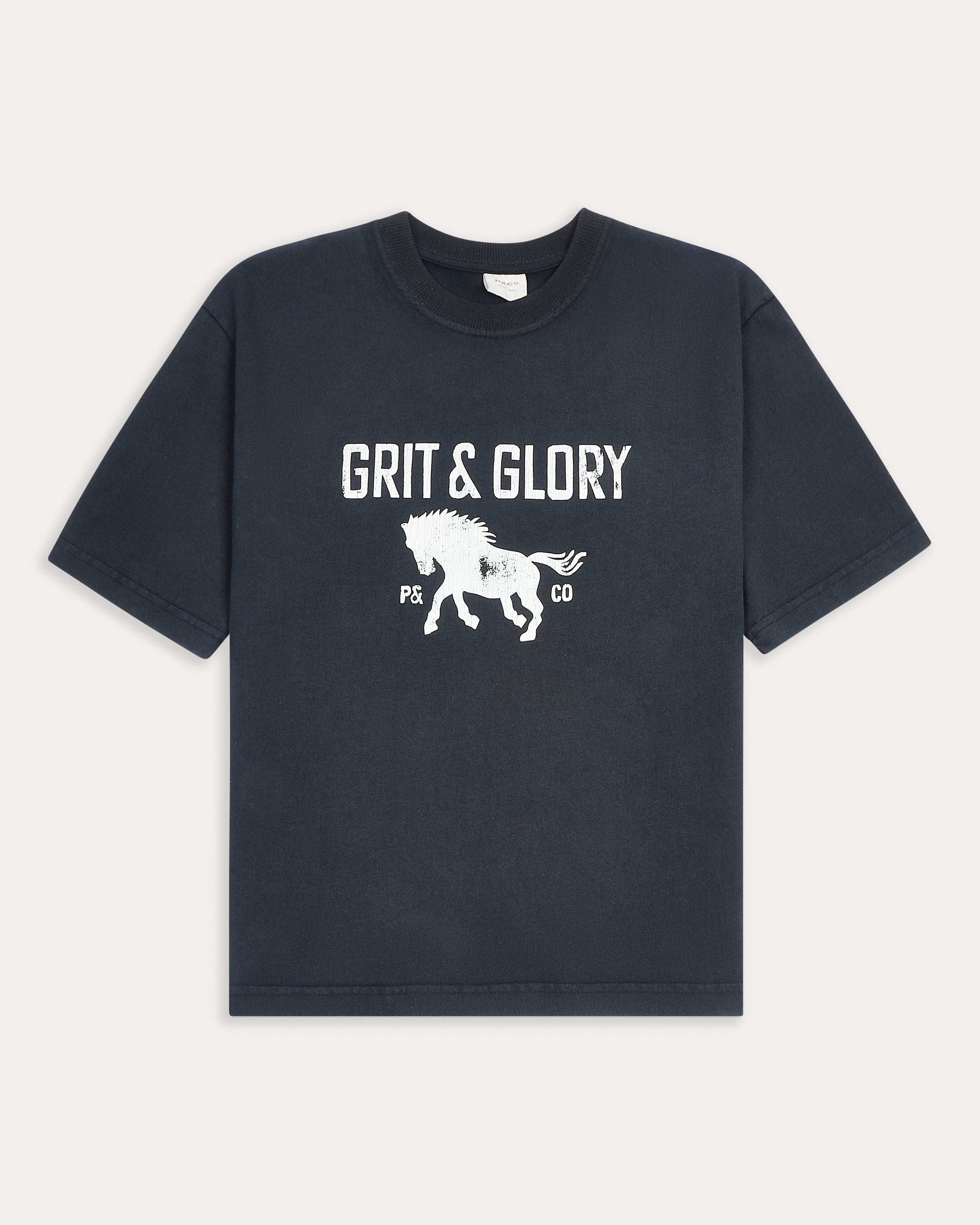 Grit & Glory Boxy T-Shirt - Washed Black
