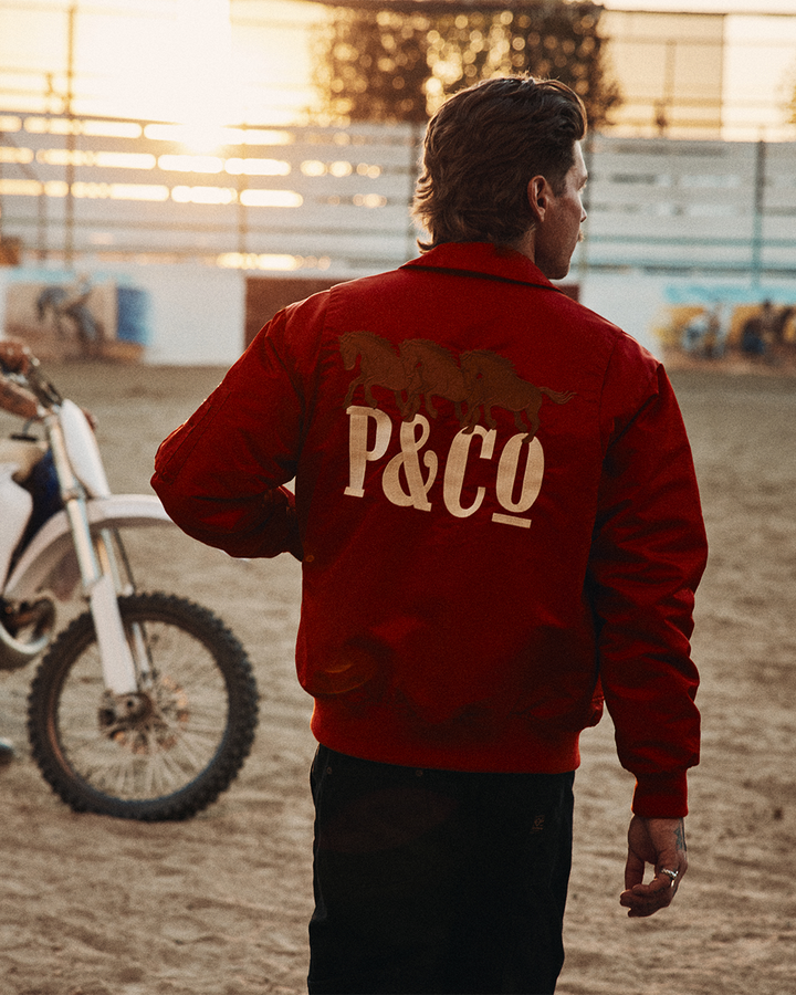 Bronco Bomber Jacket - Red