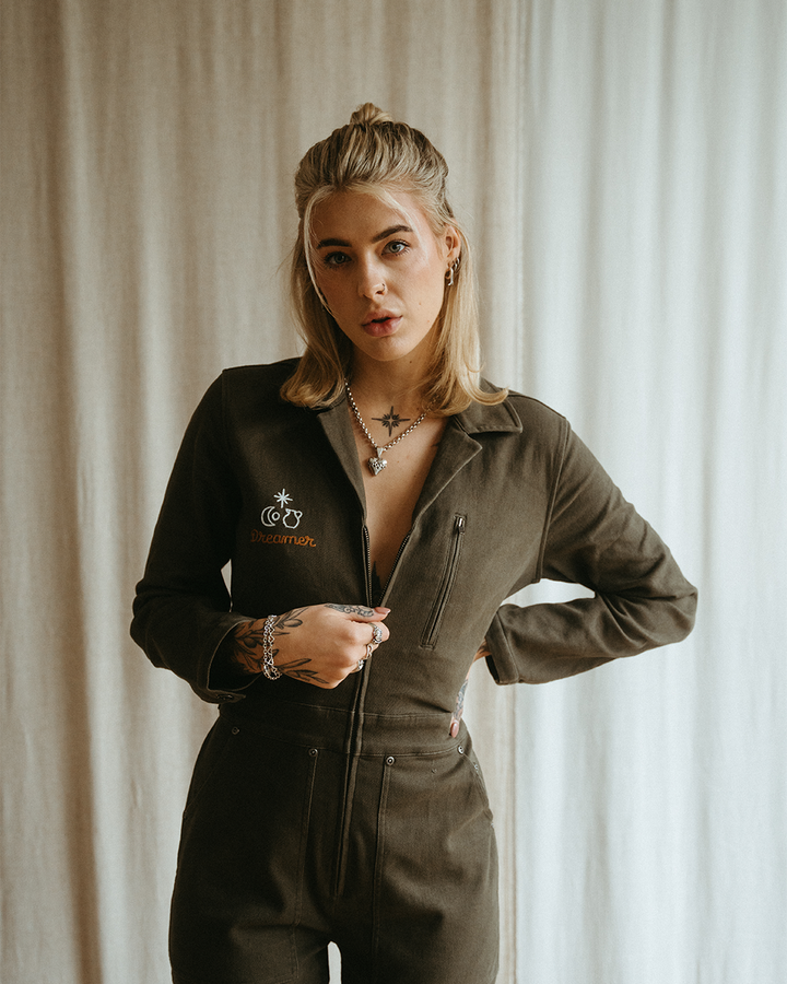 Wild Ones Boilersuit - Olive