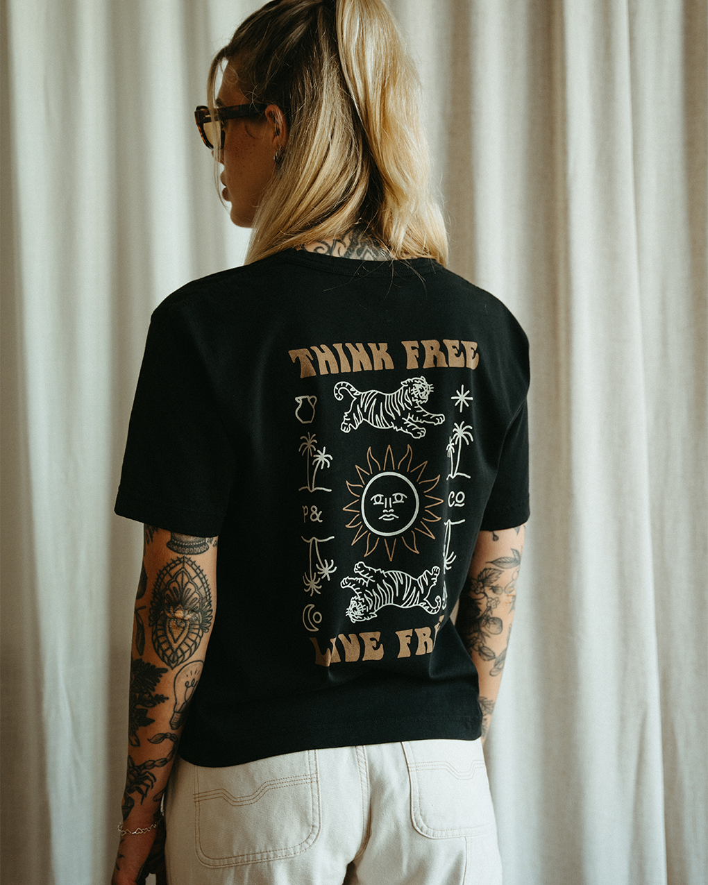 Think Free T-Shirt - Washed Black