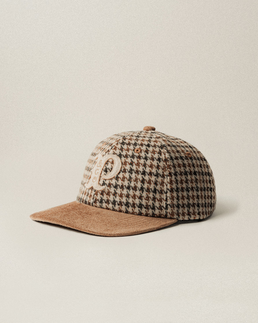 Varsity Wool 6 Panel Cap - Puppytooth