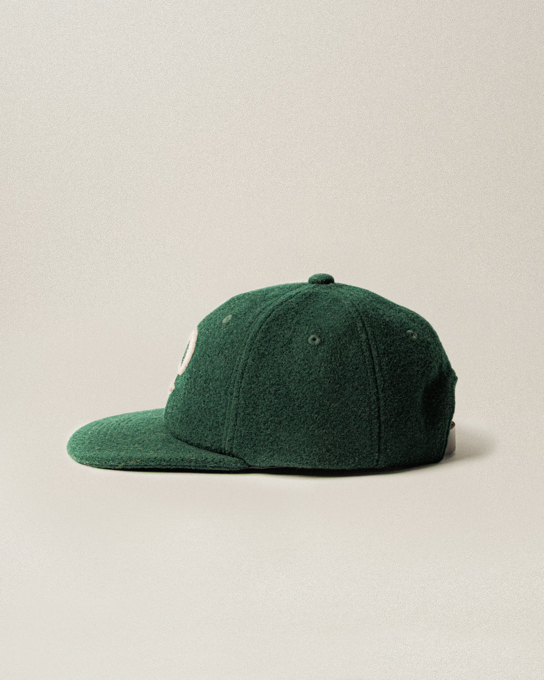 Varsity Wool 6 Panel Cap - Woodland Green