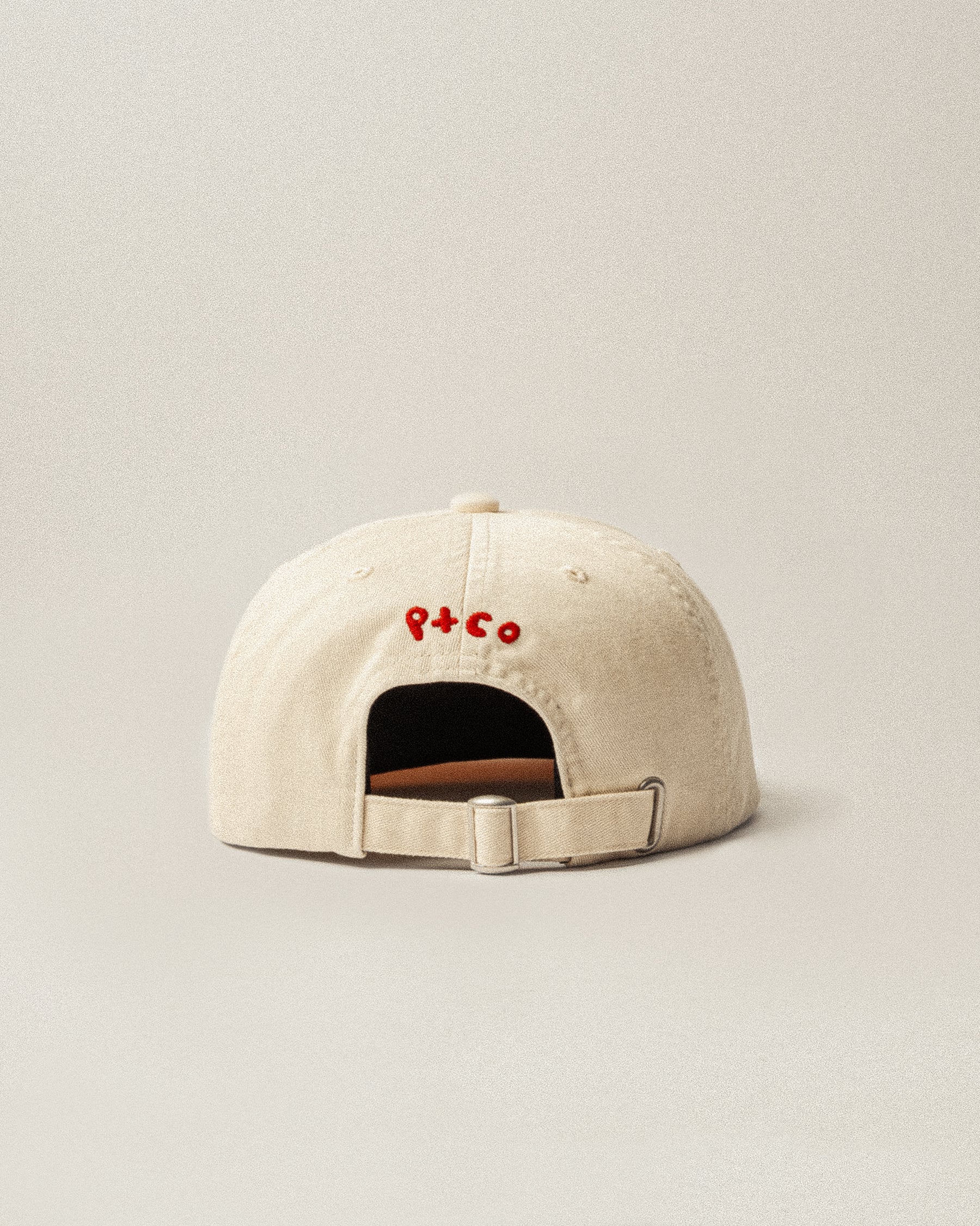 Unlucky Club 5 Panel Cap - Ecru & Red