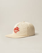 Unlucky Club 5 Panel Cap - Ecru & Red