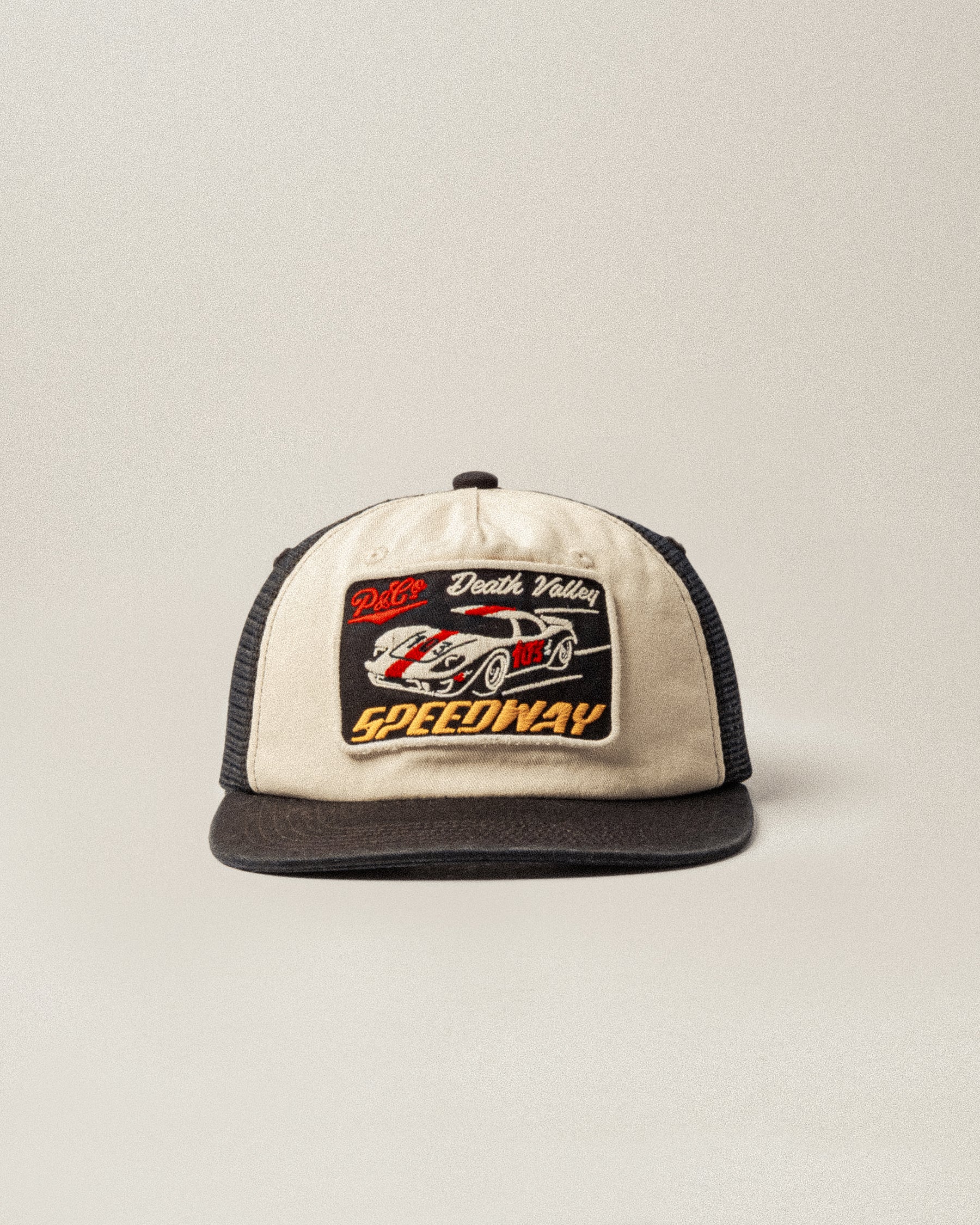 Death Valley Speedway Trucker Cap - Black & Ecru
