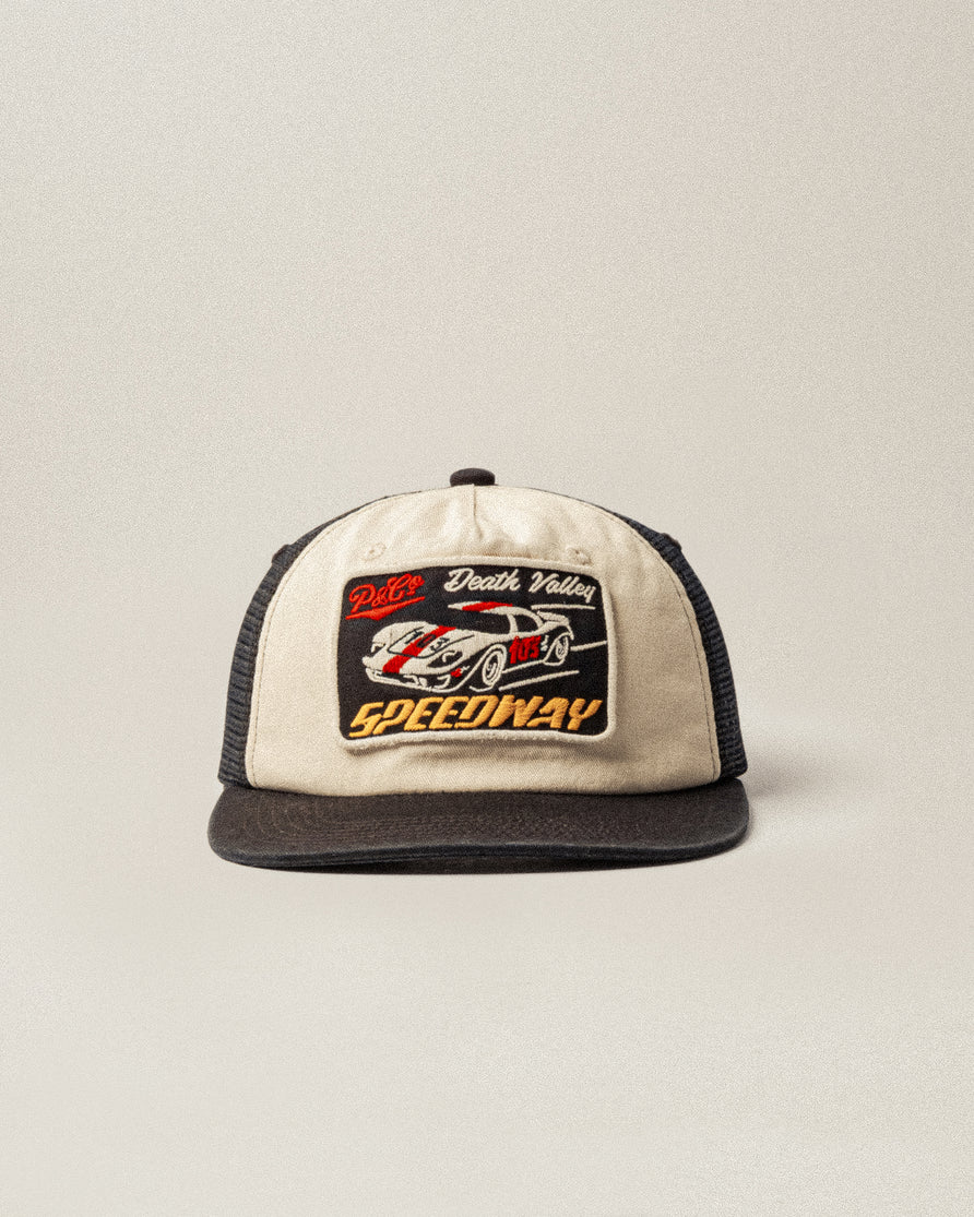 Death Valley Speedway Trucker Cap - Black & Ecru