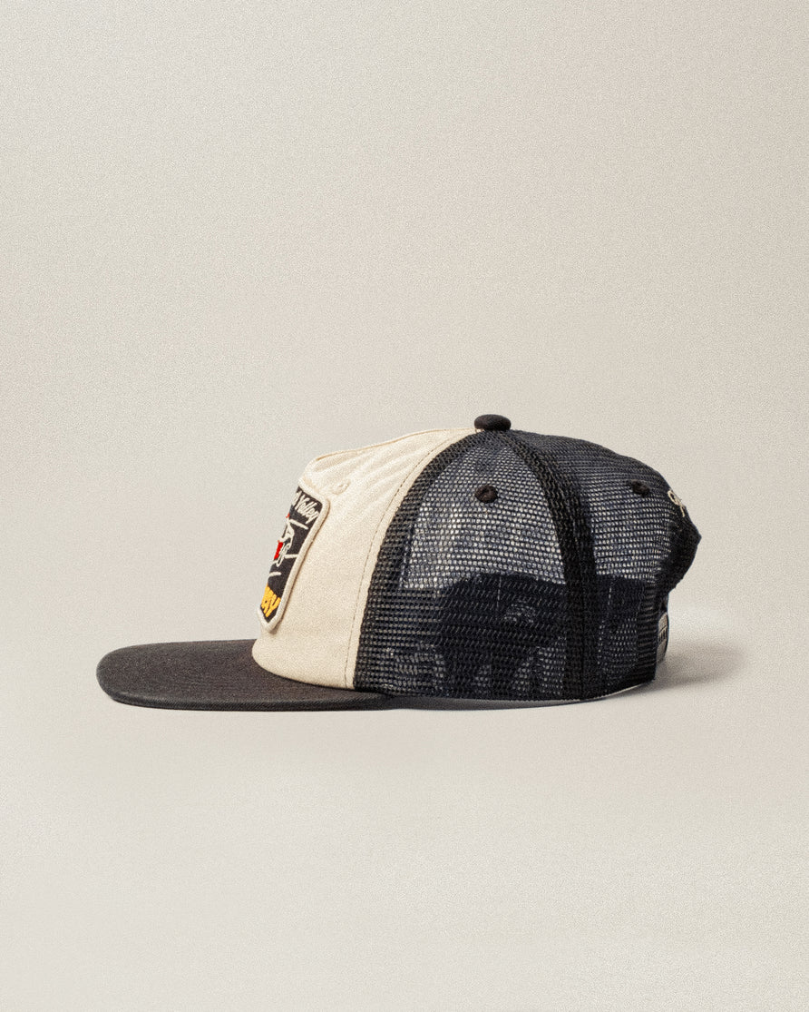 Death Valley Speedway Trucker Cap - Black & Ecru