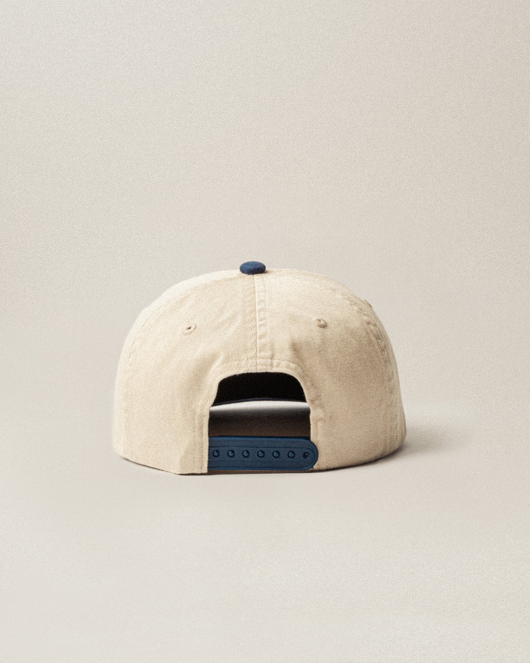Varsity 5 Panel Cap - Ecru & Navy
