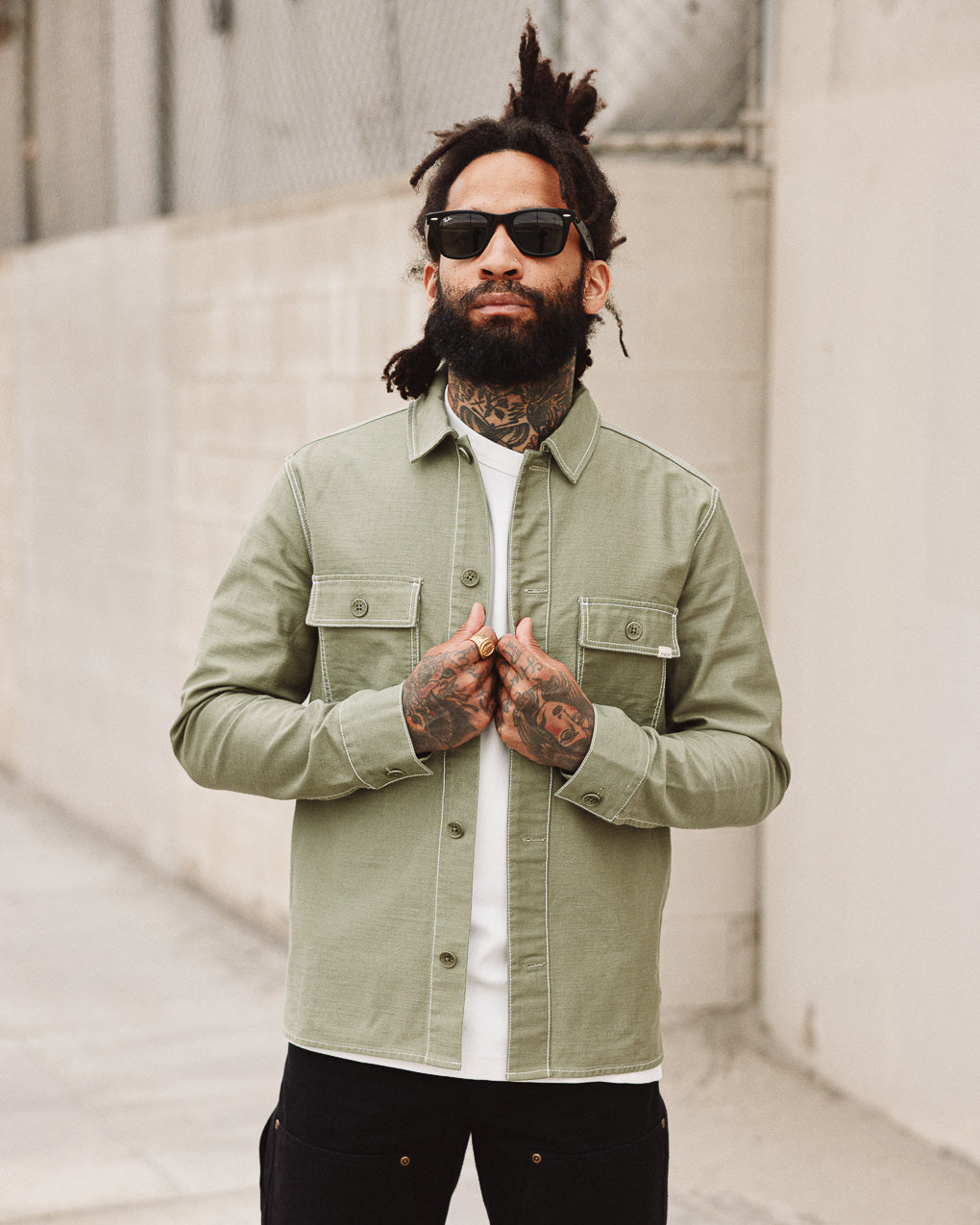 Fatigue Overshirt - Sage