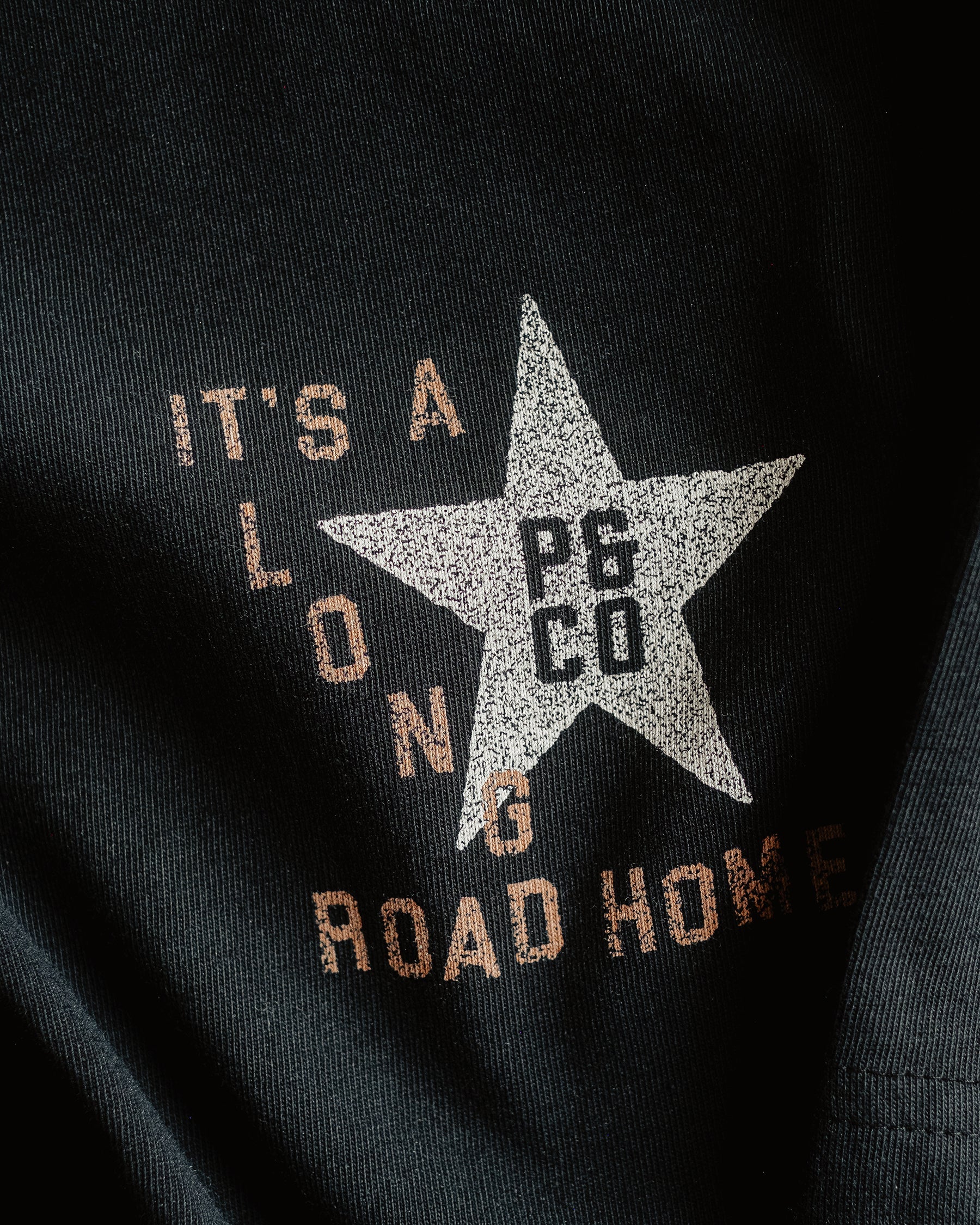 Long Road Boxy T-Shirt - Heavy Washed Black