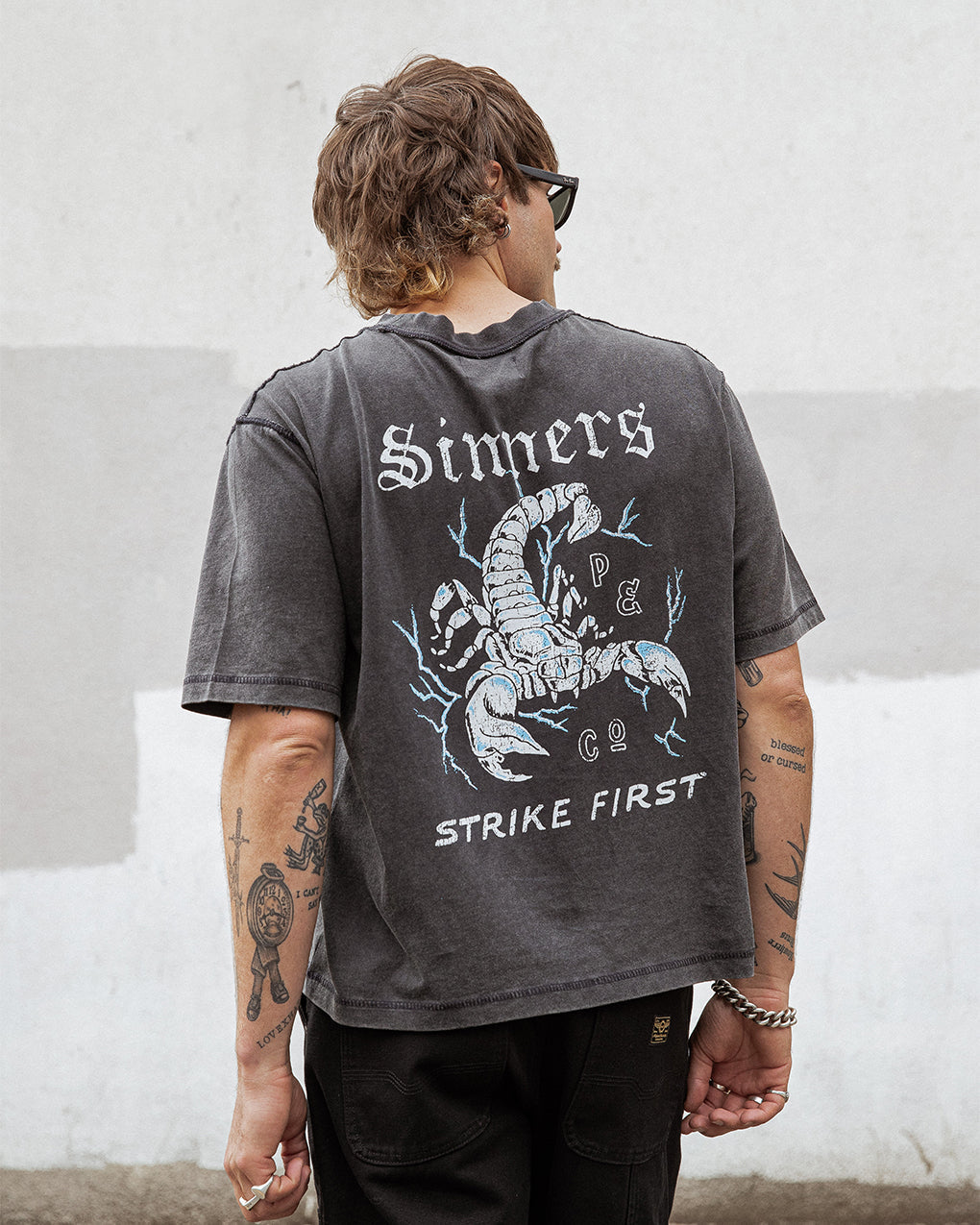 Sinners Boxy T-Shirt - Acid Wash