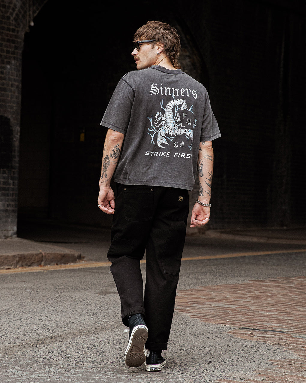 Acid Wash Sinners Boxy T-Shirt | Men's T-Shirts – P&Co USA