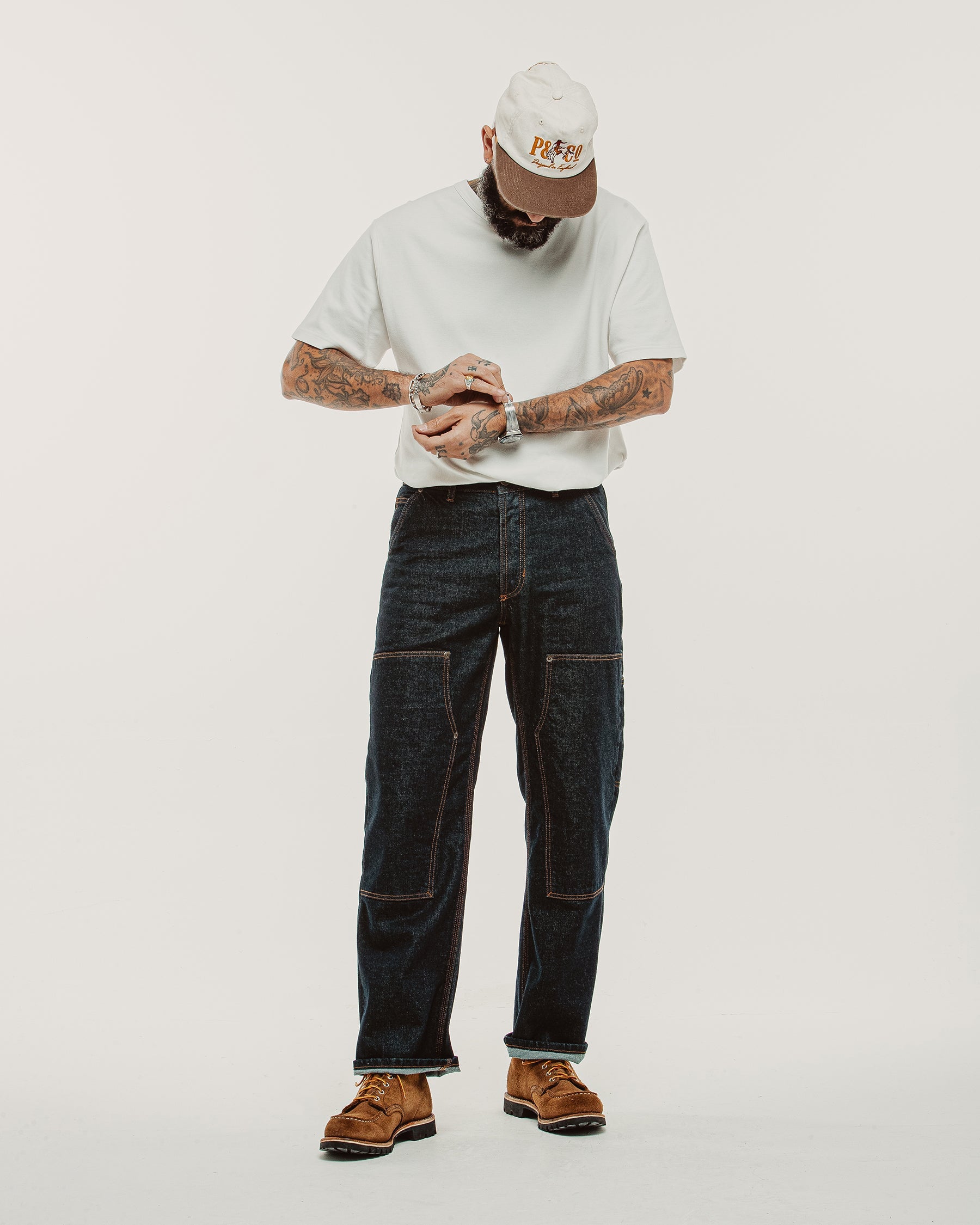 Raw Denim Carpenter Pants - Indigo
