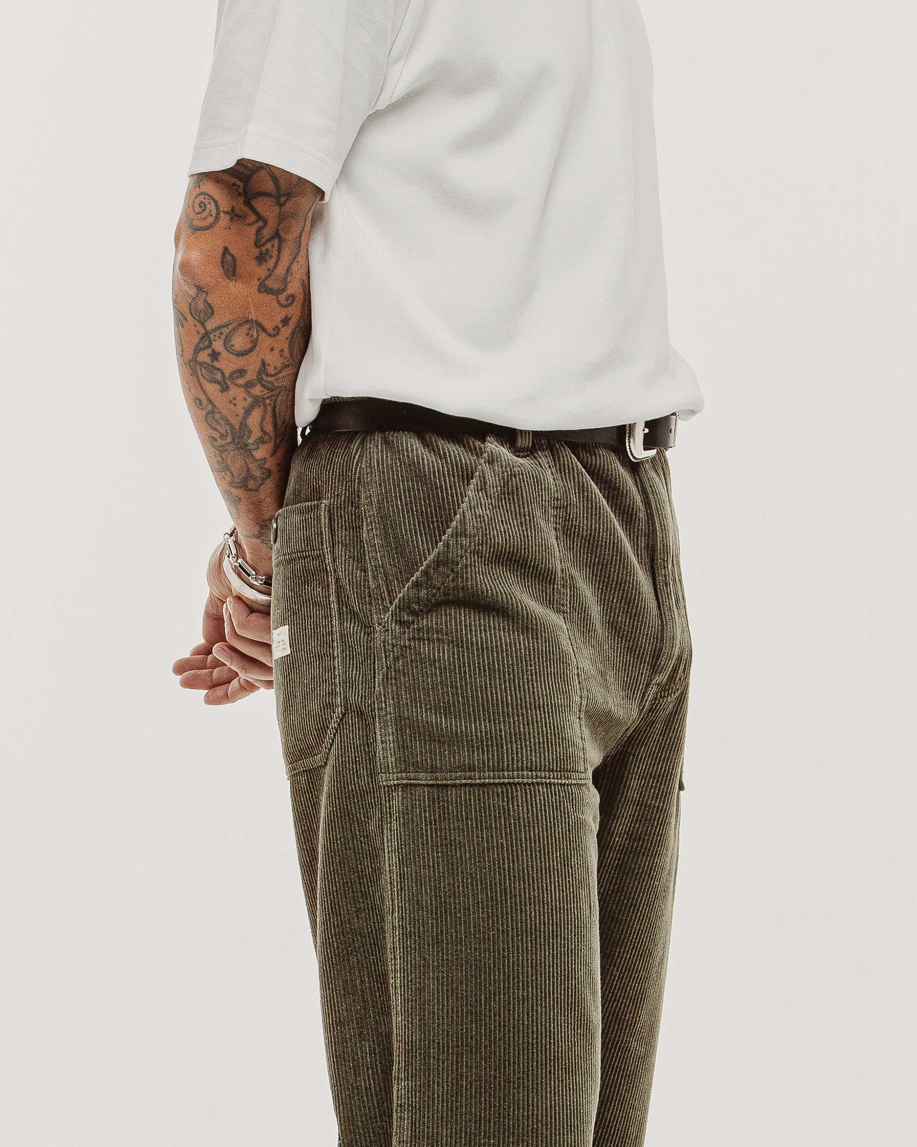 Cord Service Fatigue Pants - Woodland Green