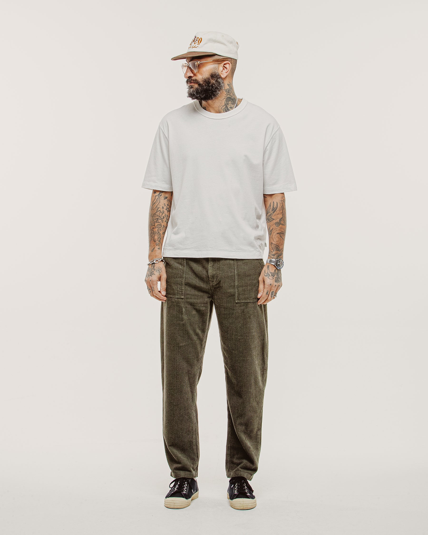 Cord Service Fatigue Pants - Woodland Green