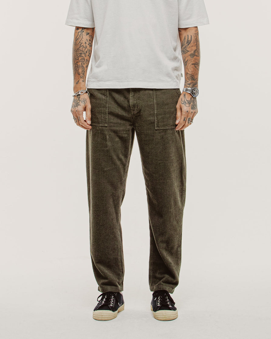 Cord Service Fatigue Pants - Woodland Green