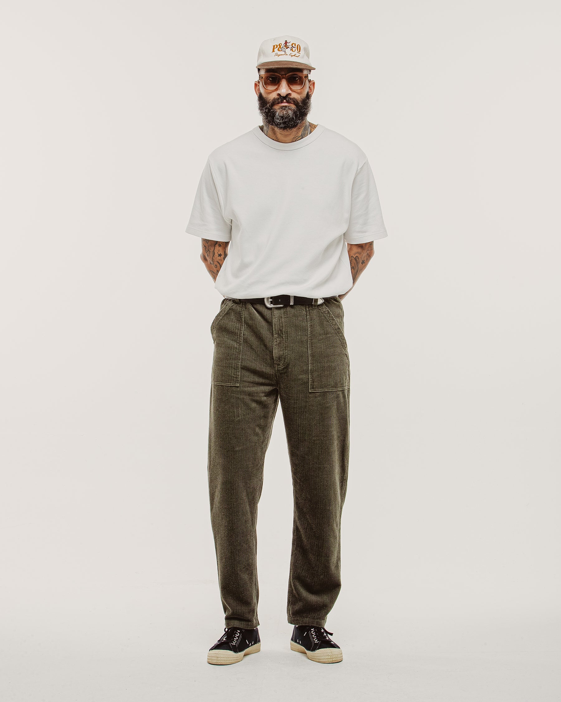 Cord Service Fatigue Pants - Woodland Green