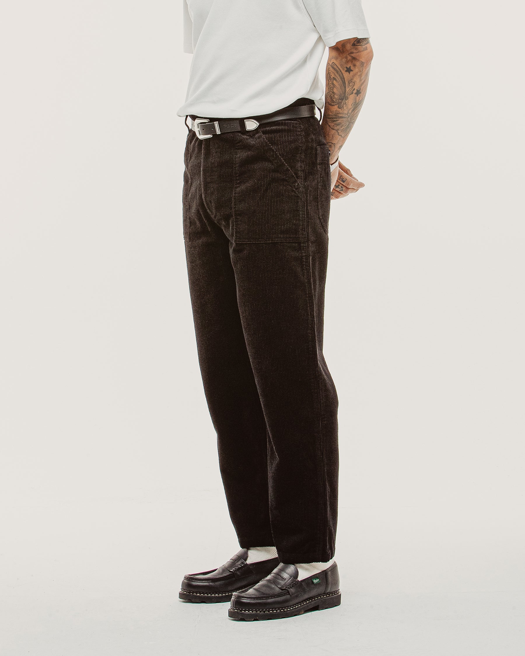 Cord Service Fatigue Pants - Black