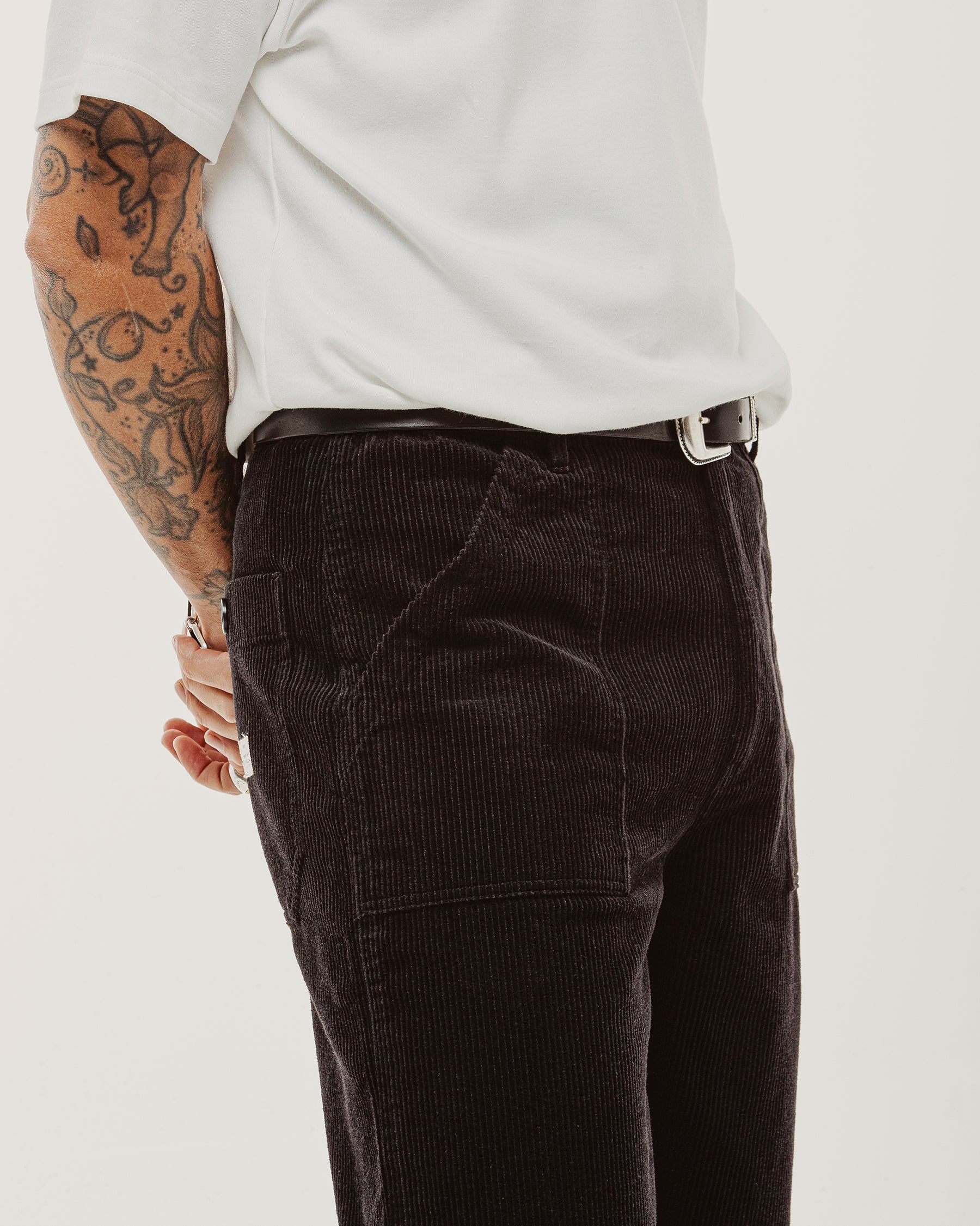 Cord Service Fatigue Pants - Black