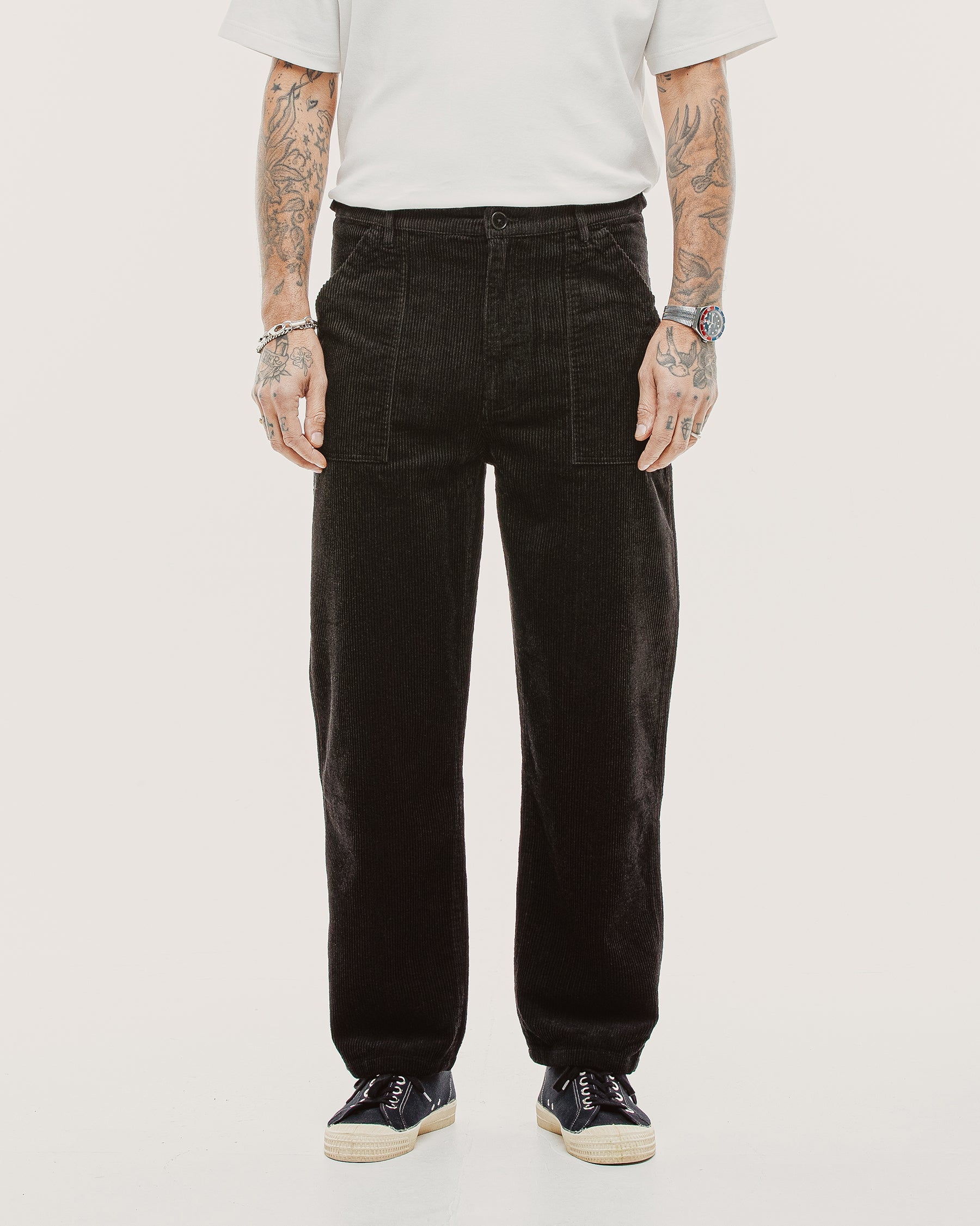 Cord Service Fatigue Pants - Black