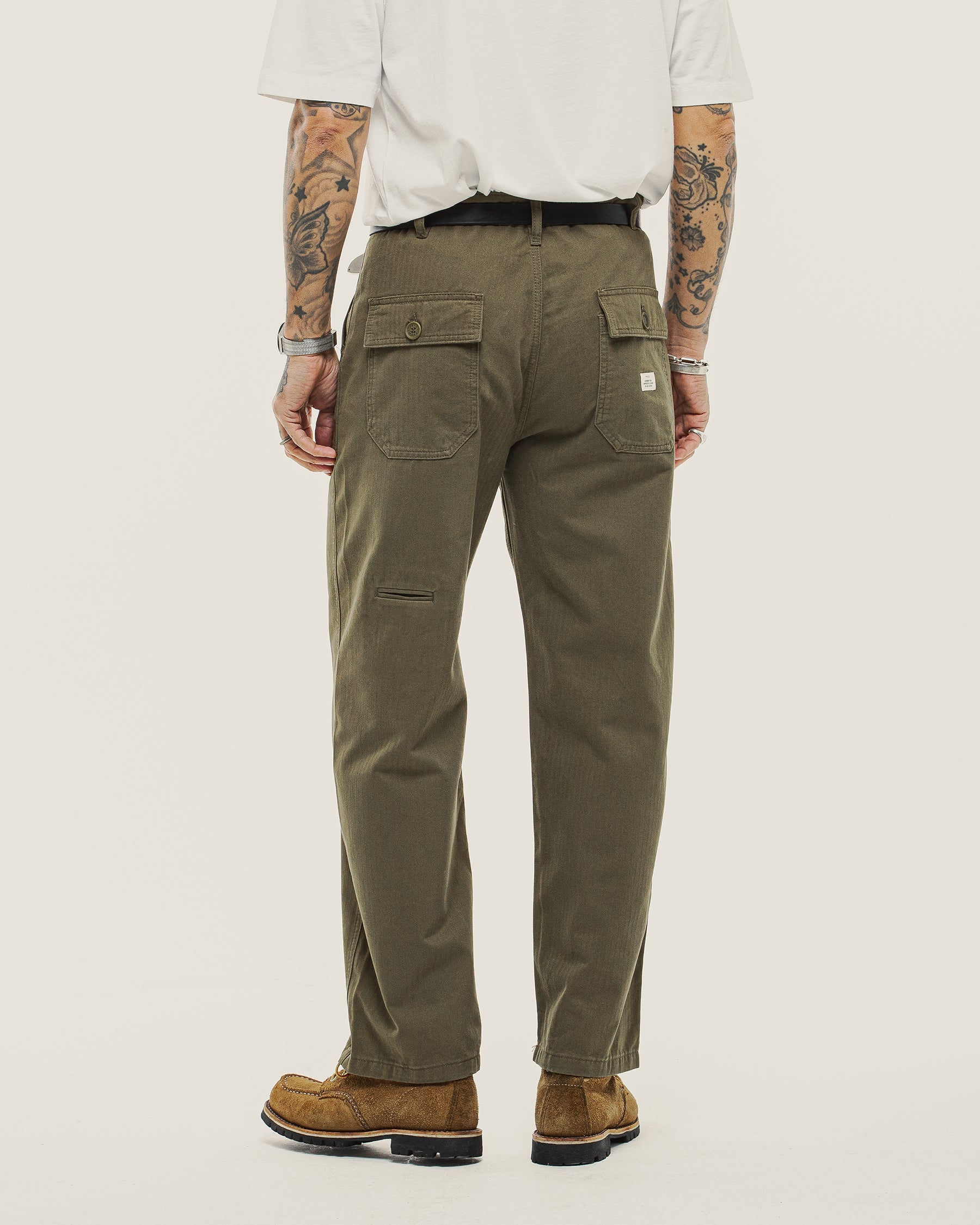 The Service Fatigue Olive Pants | Men's Trousers & Jeans ‐ P&Co
