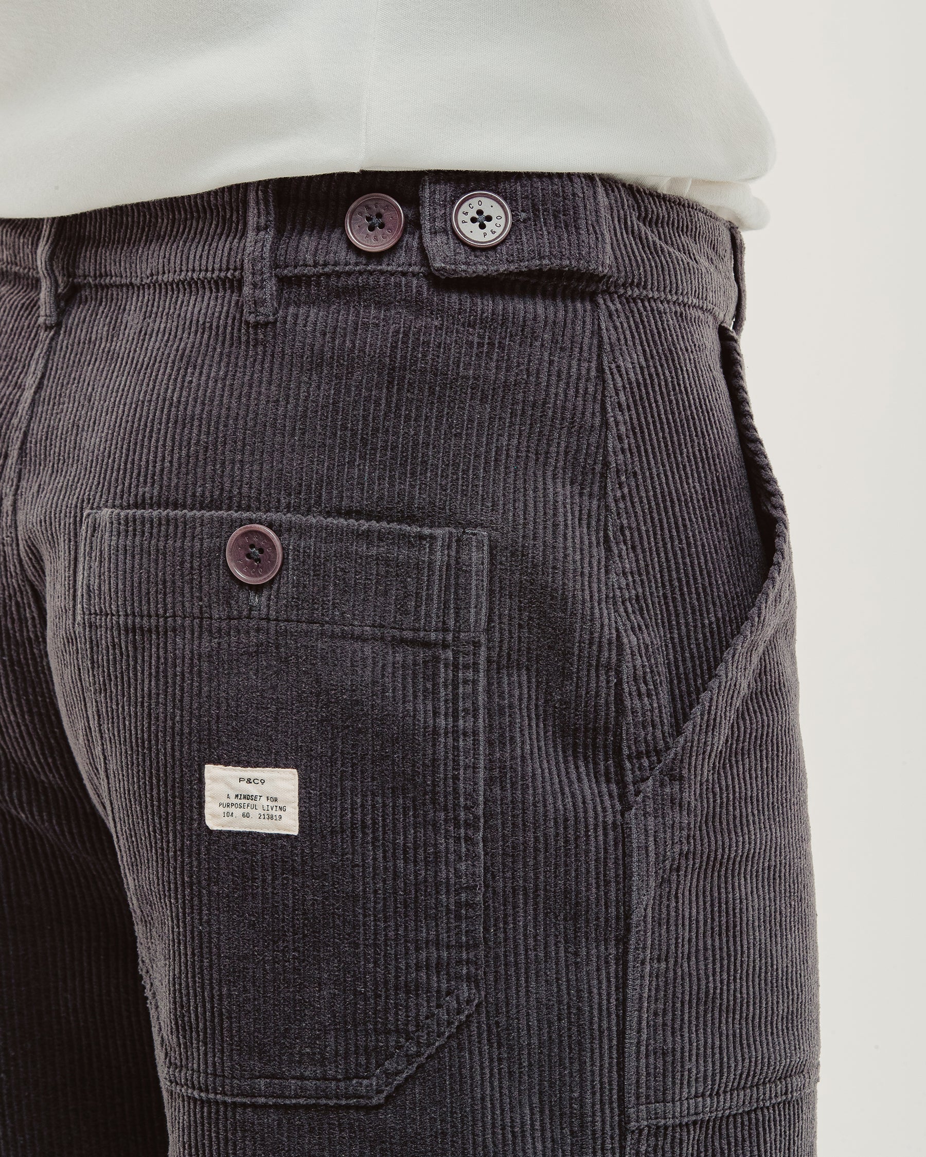 Cord Service Fatigue Pants - Slate Grey