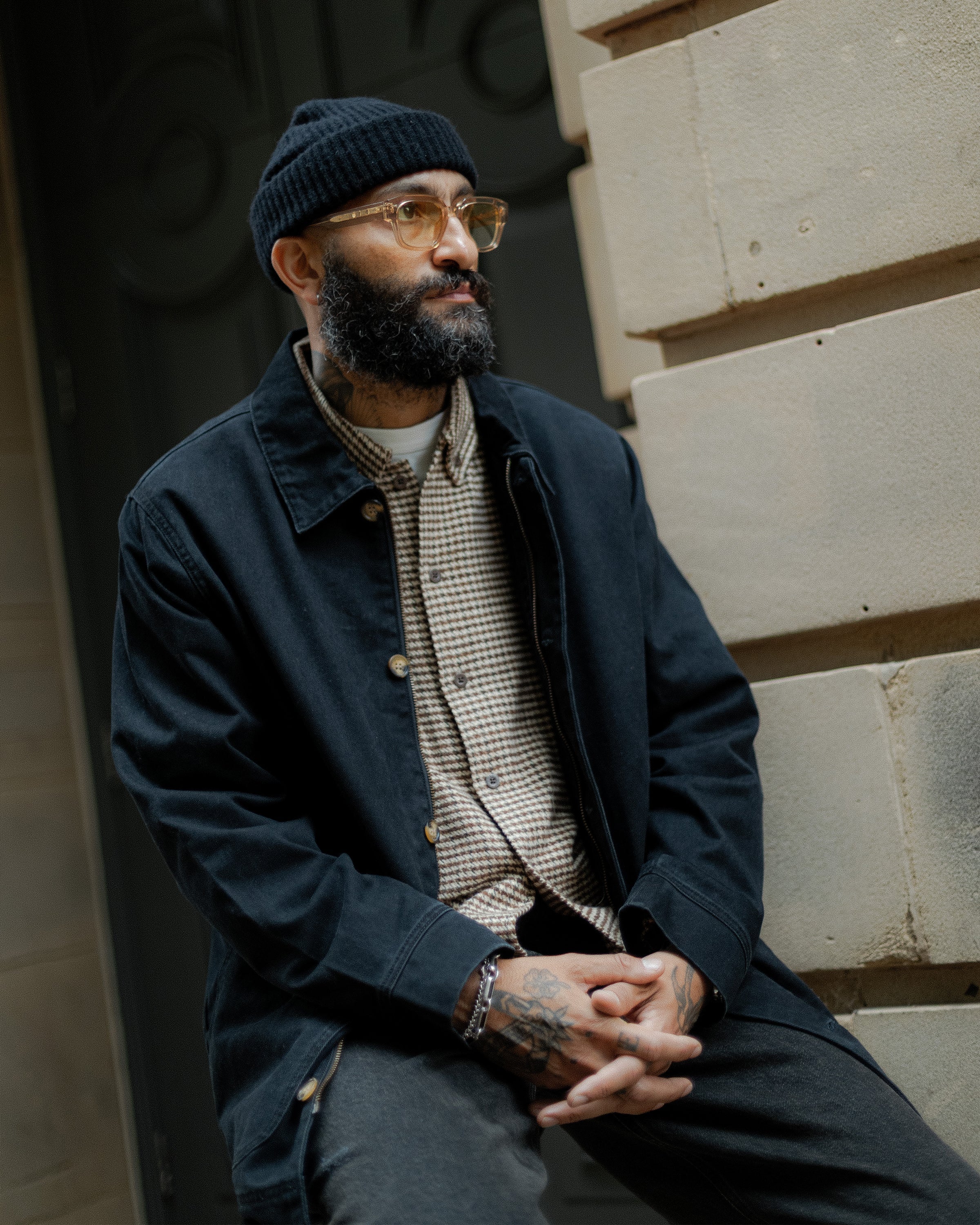 Porter Overcoat - Washed Black