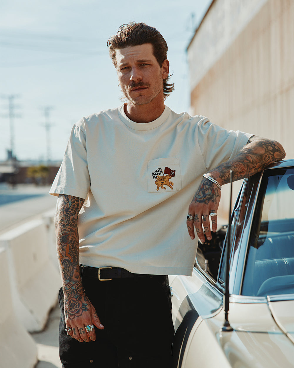 Parts & Service Boxy T-shirt - Bone