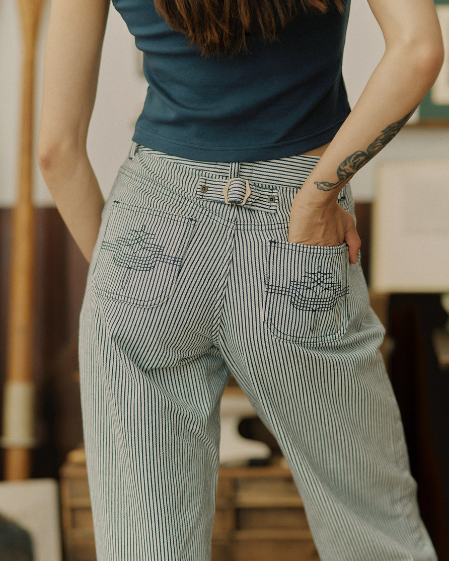 Nomad Pant - White Hickory Stripe