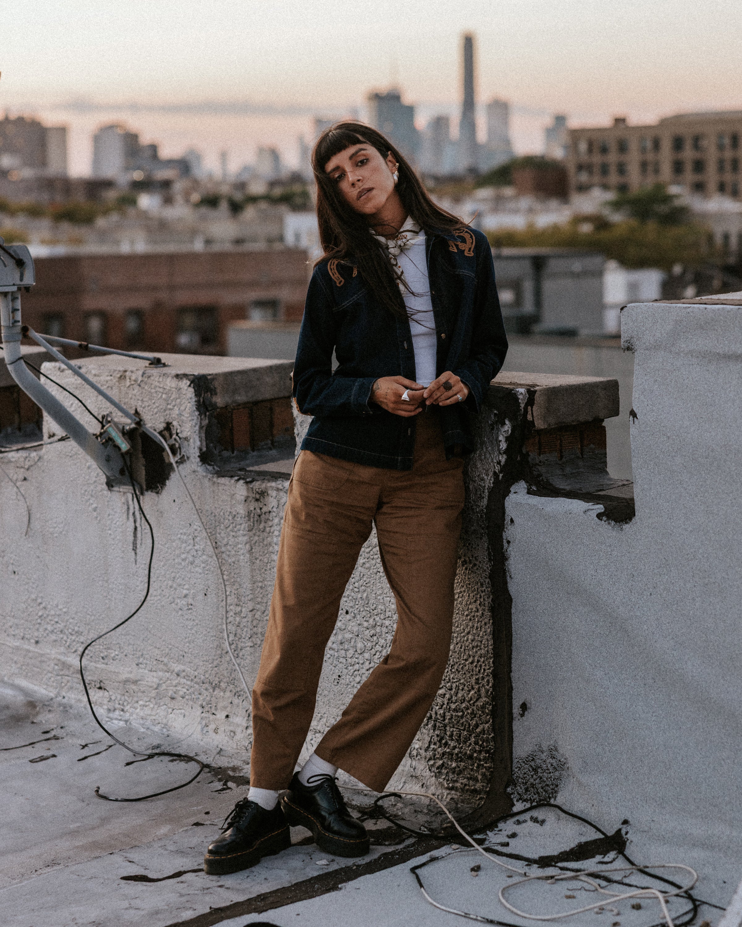 Ryder Embroidered Denim Shirt - Raw Indigo