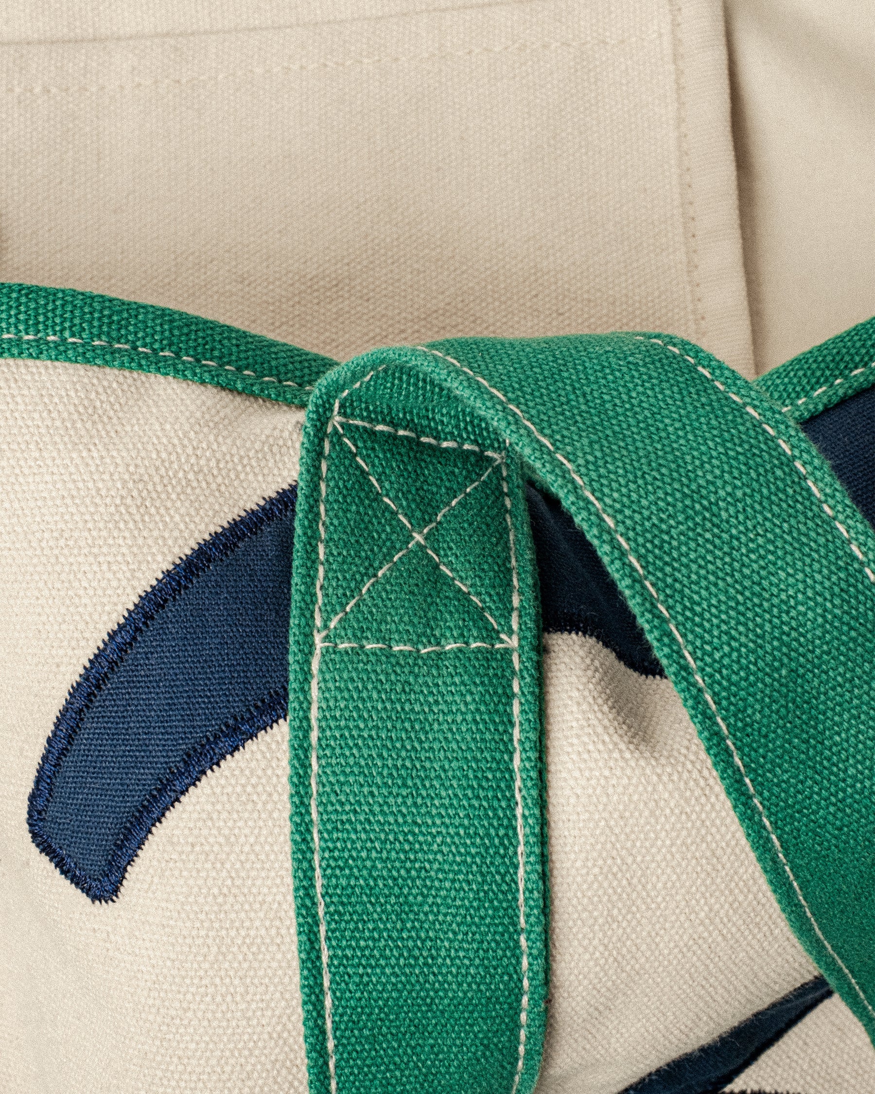 Harbour Sail Tote Bag - Ecru & Green