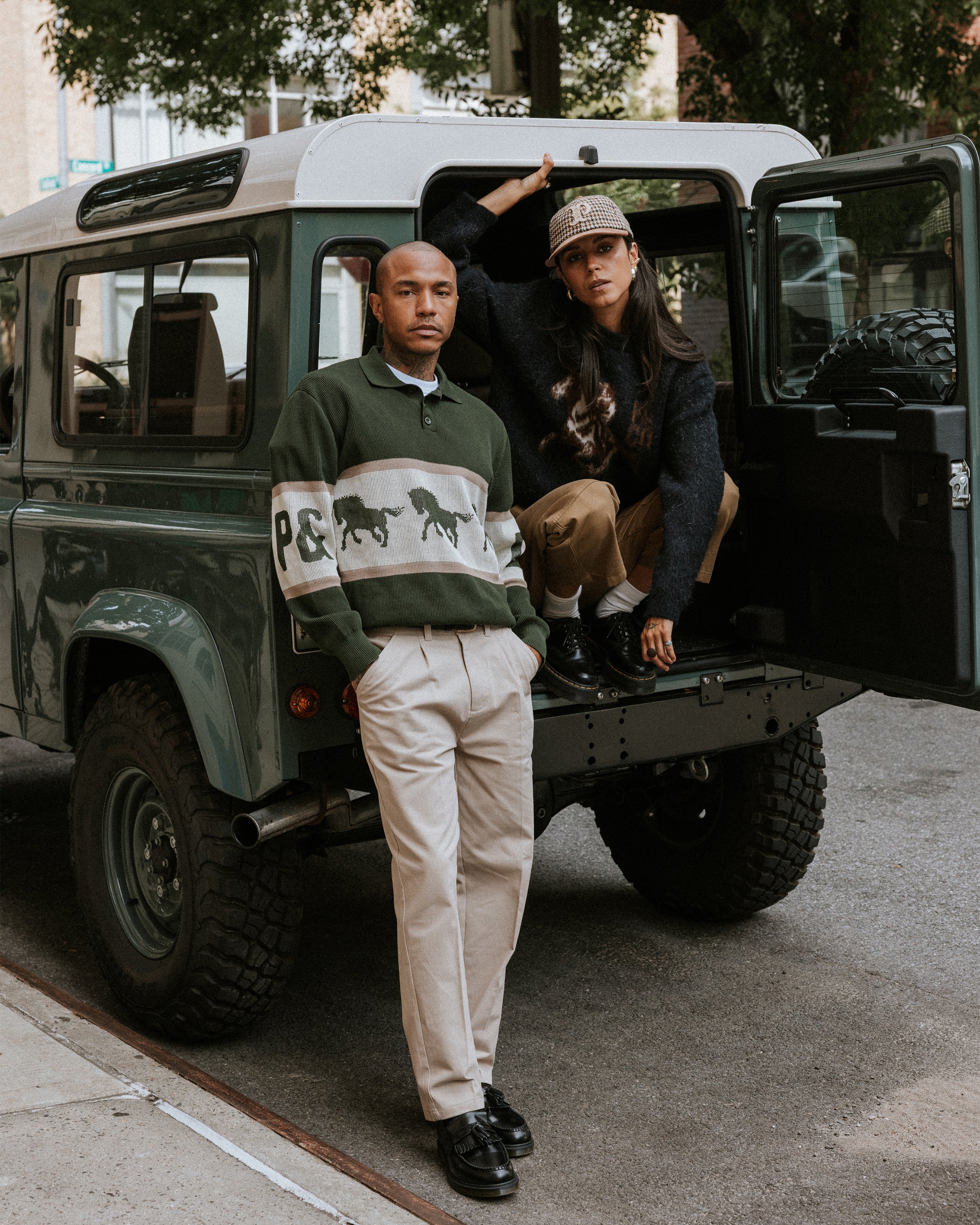 Bronco Knitted Polo Shirt - Olive