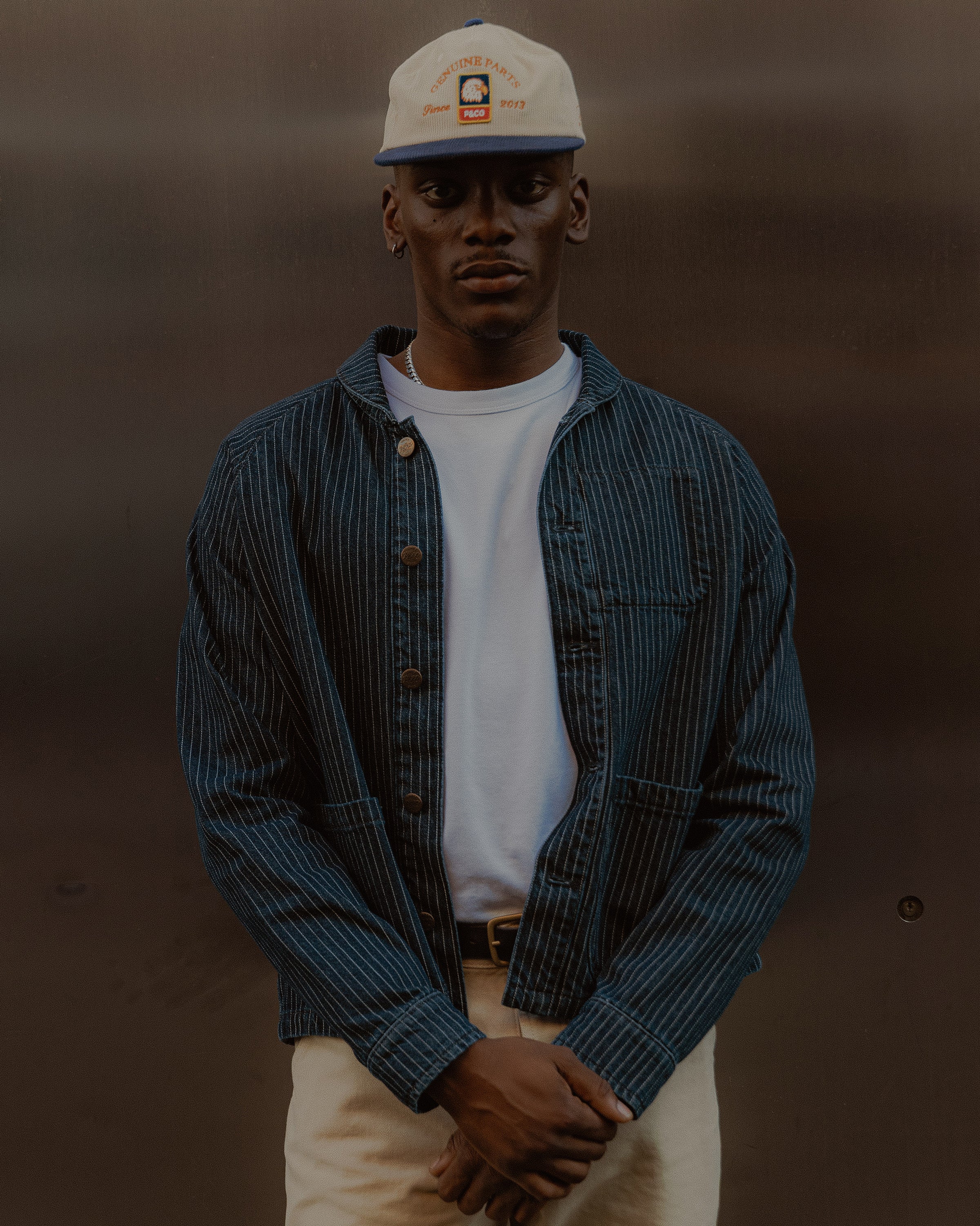 Blue Hickory Stripe Vyse Chore Jacket | Men's Outerwear, Layering