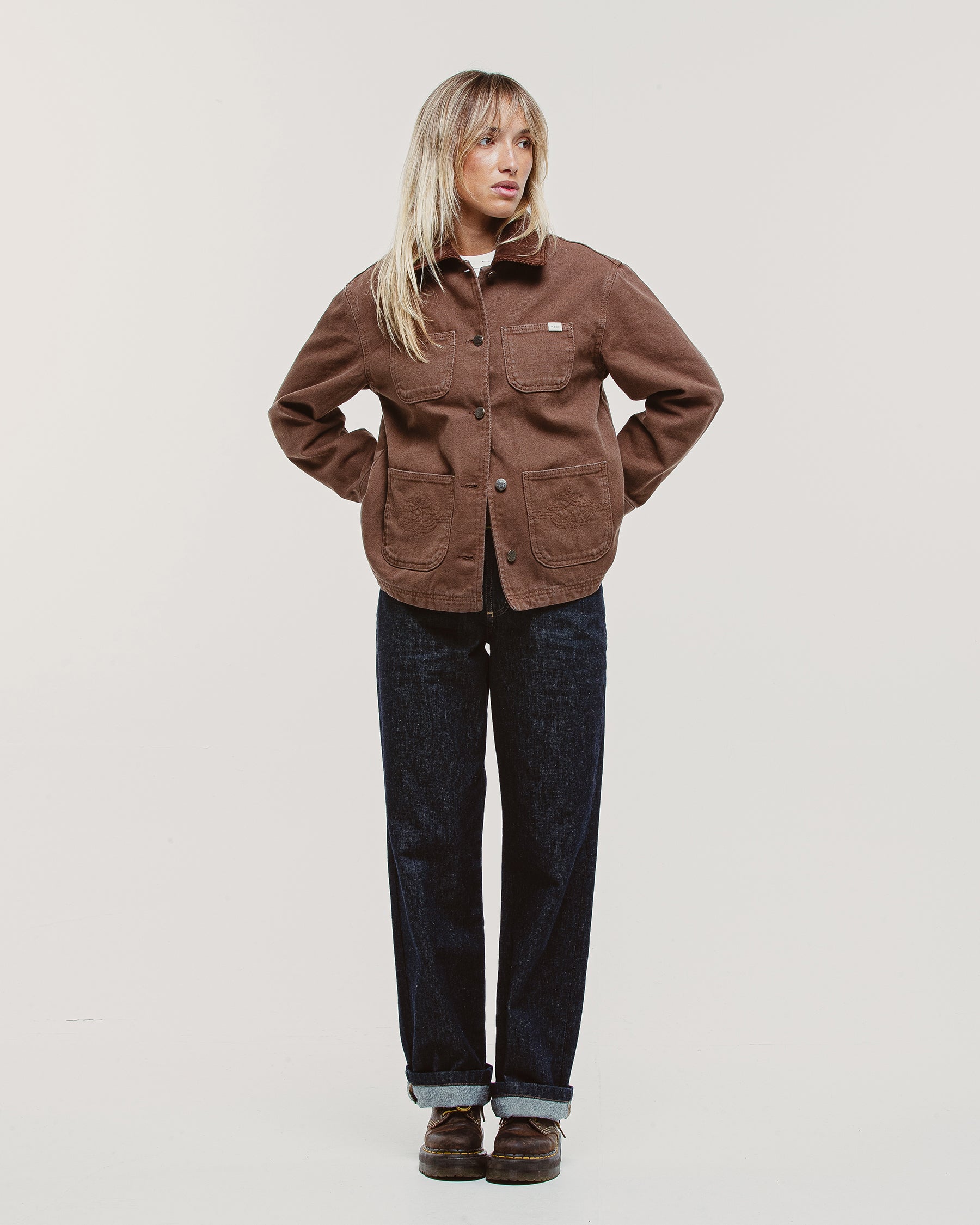 Amélie Canvas Barn Jacket - Washed Brown