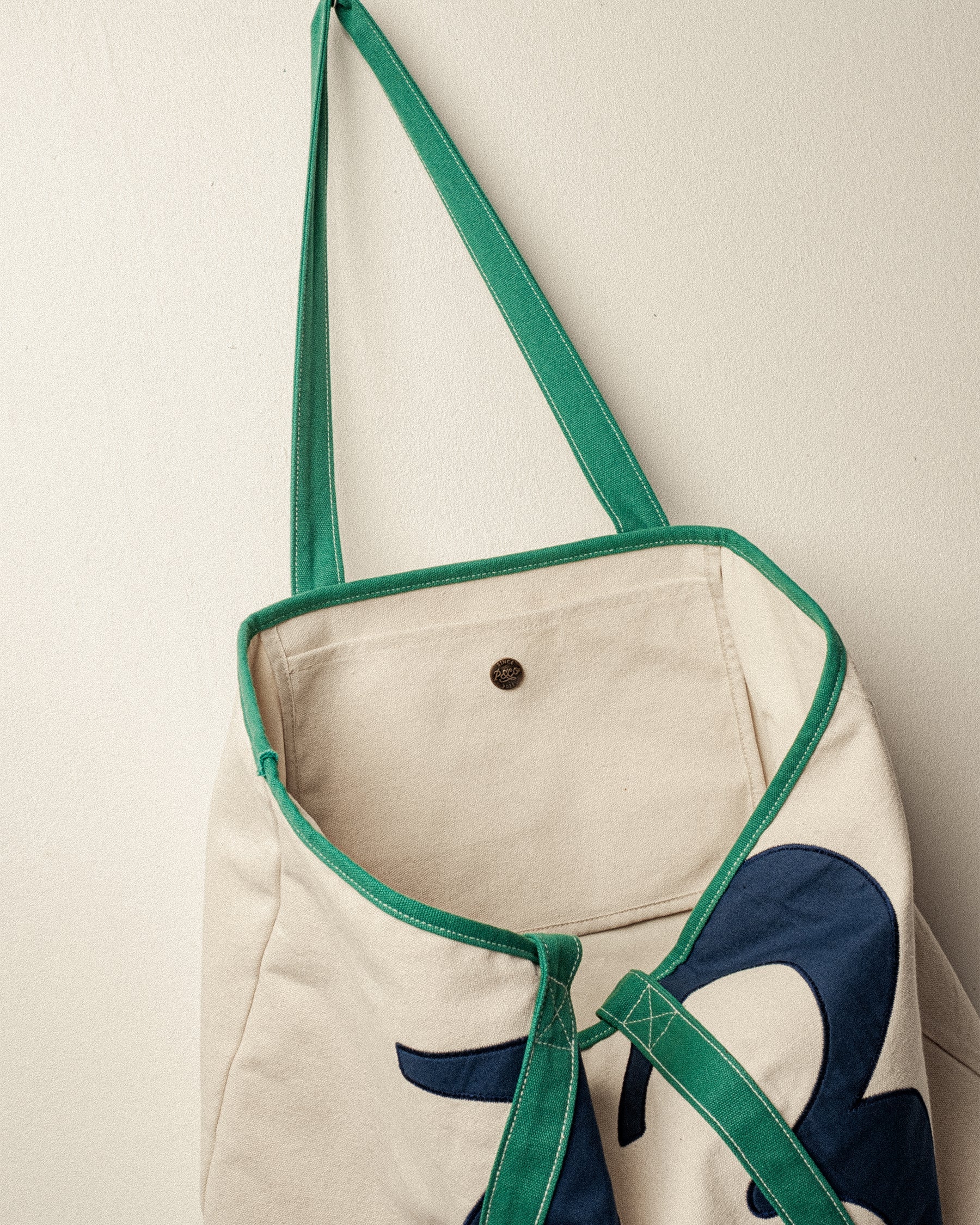 Harbour Sail Tote Bag - Ecru & Green