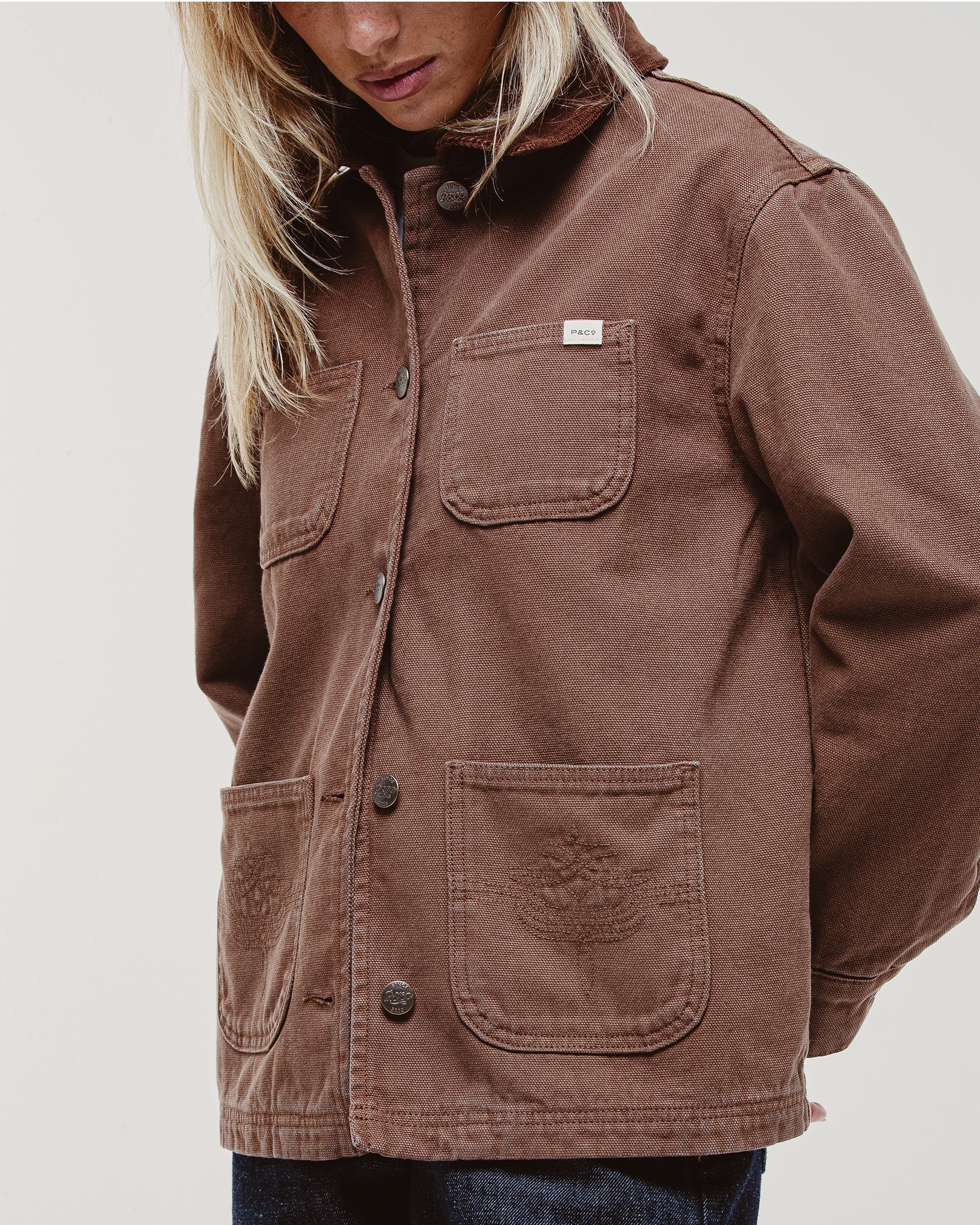 Amélie Canvas Barn Jacket - Washed Brown