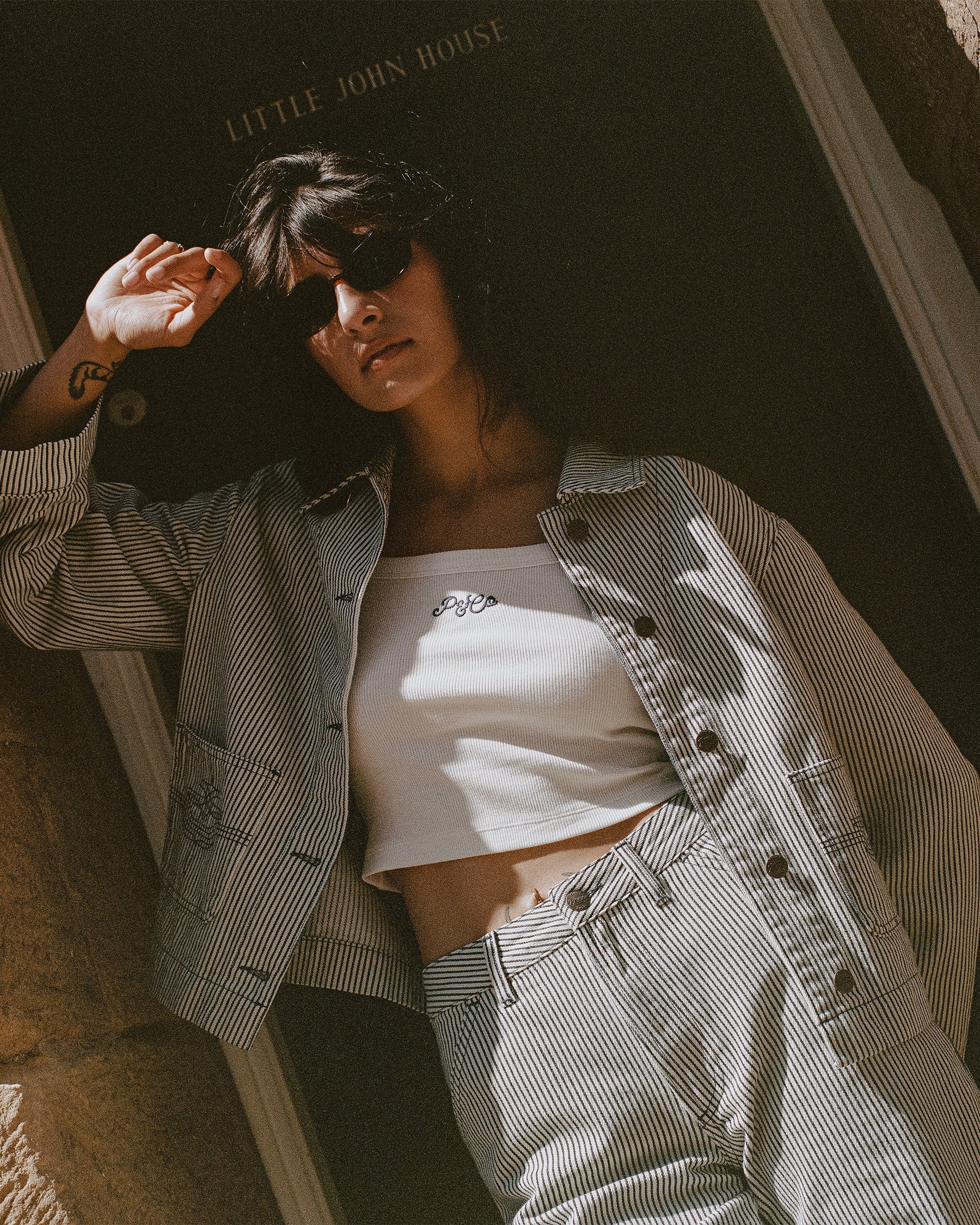 Frankie Chore Jacket - White Hickory