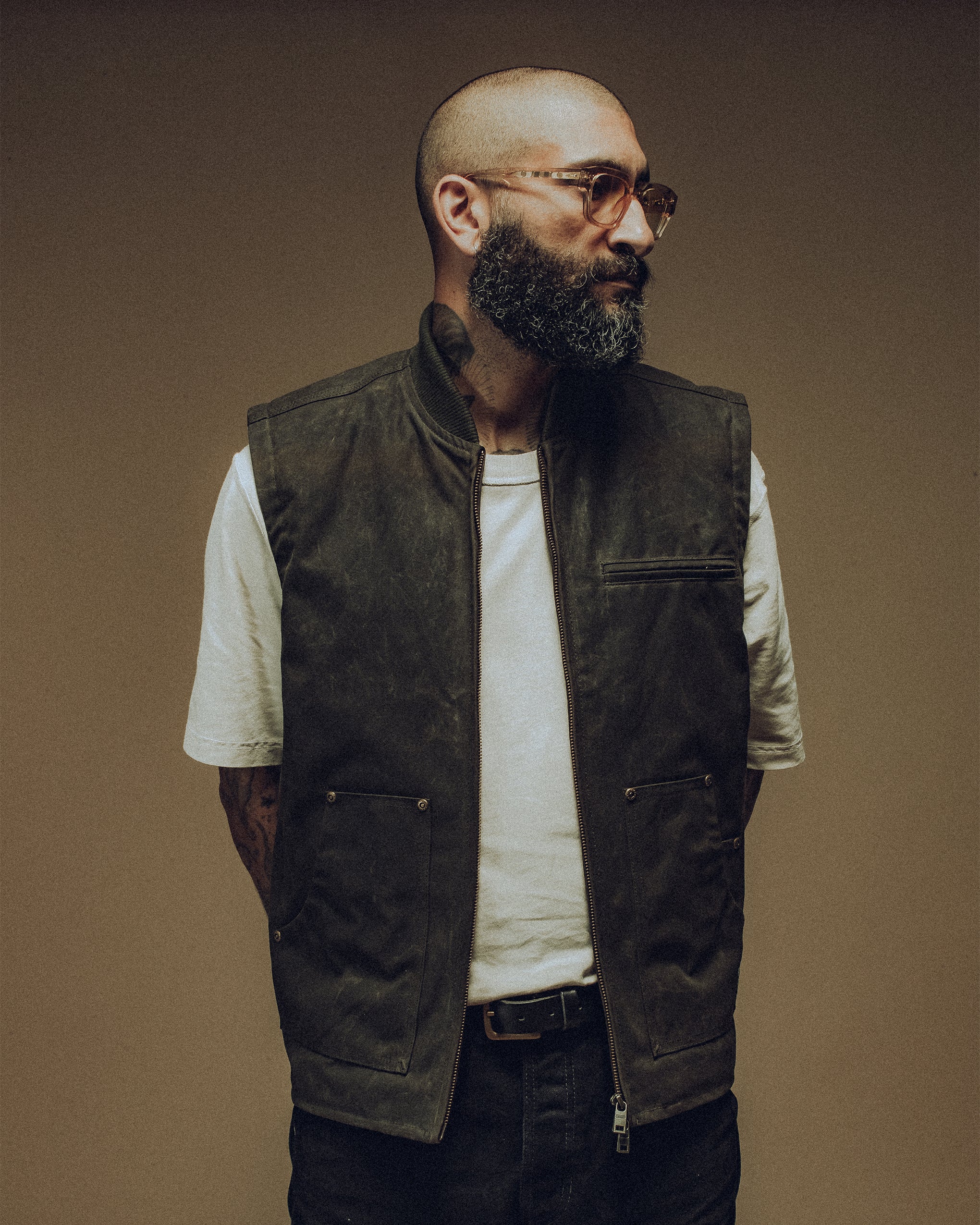 Canyon Waxed Vest - Olive