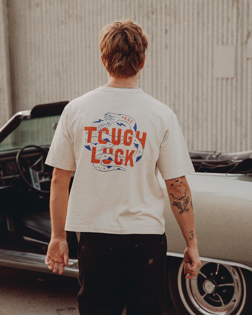 Tough Luck Boxy T-Shirt - Bone