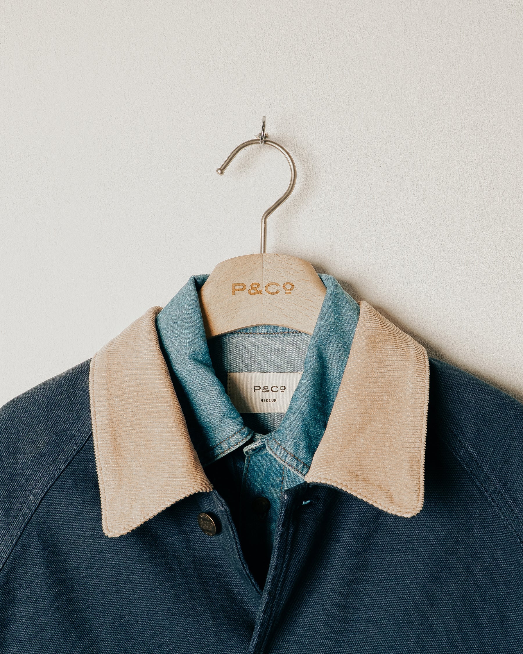 Marine Quarter Canvas Jacket - Navy