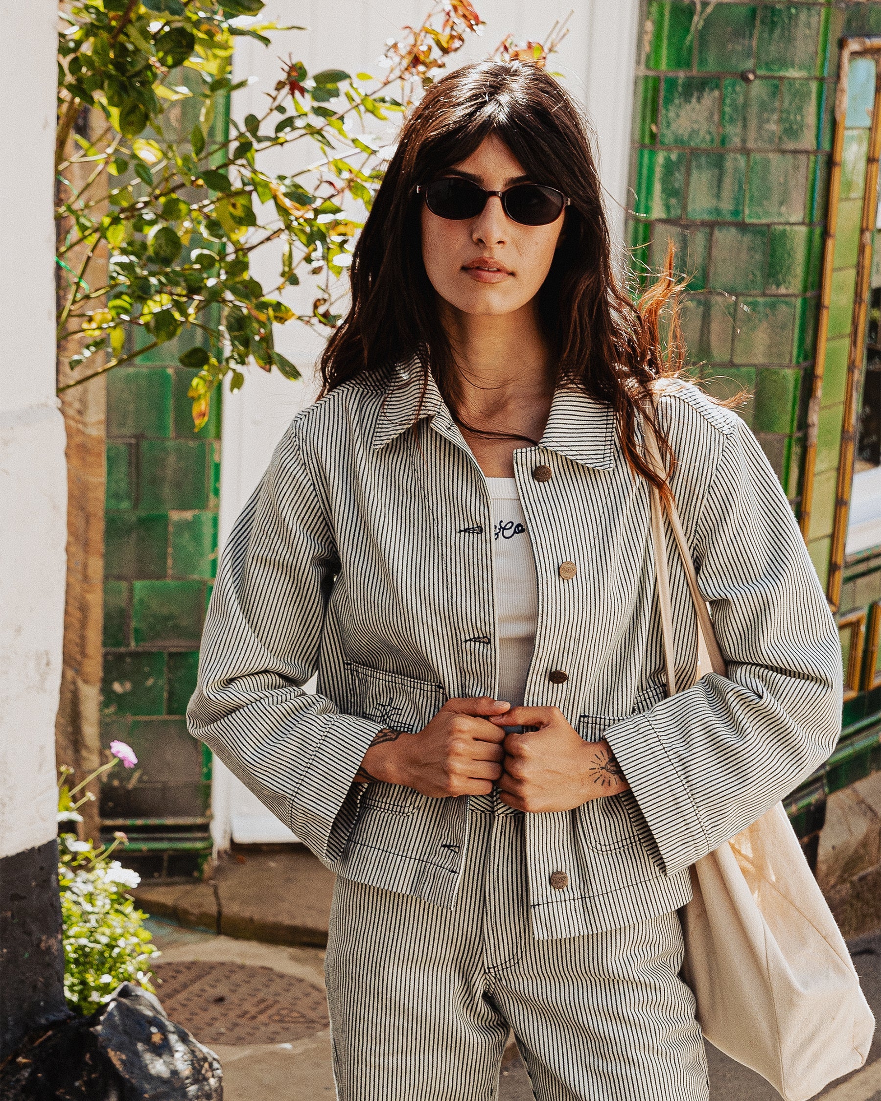 Frankie Chore Jacket - White Hickory