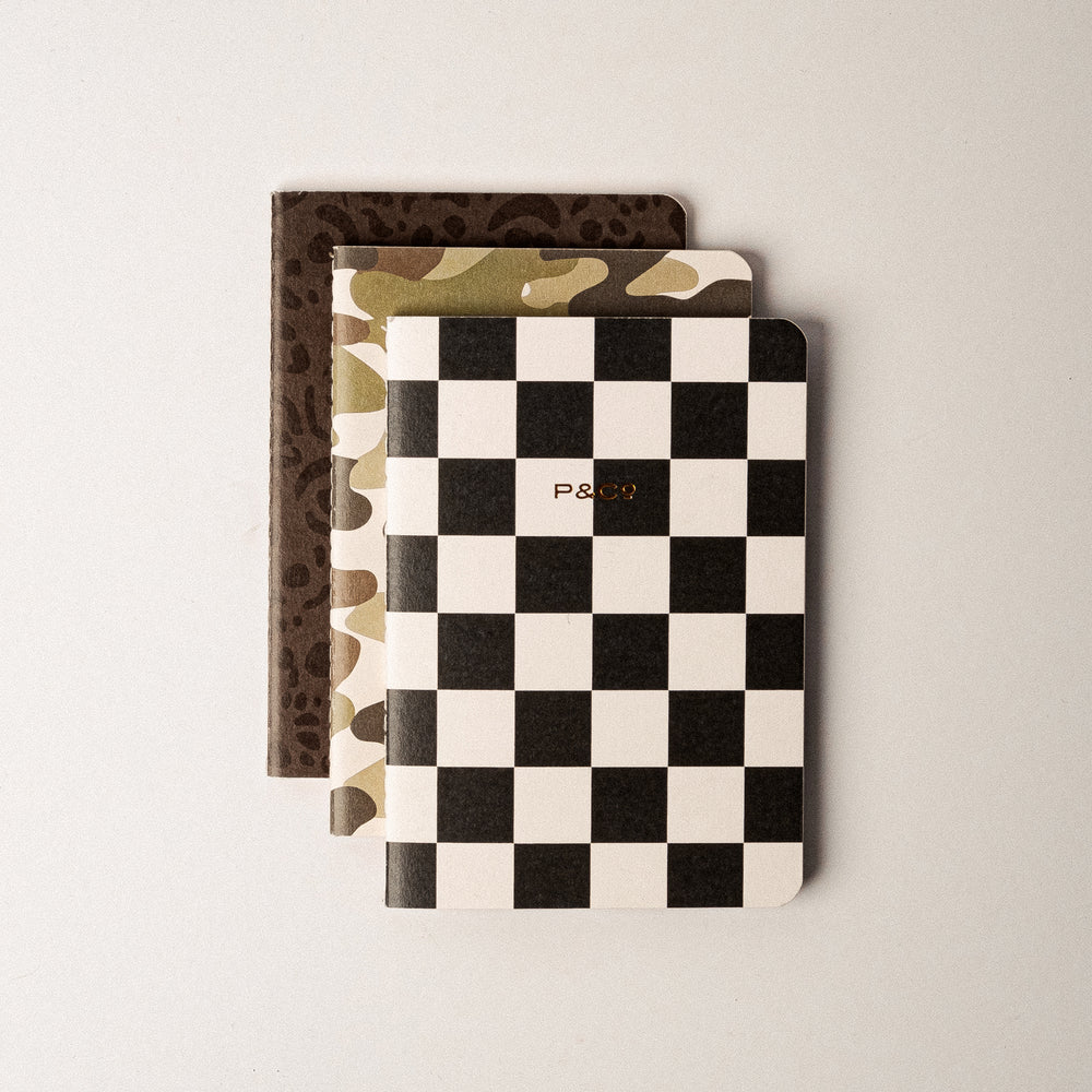 3 Pack of Graphic Pocket Notebooks | Notepad & Accessories & P&Co - A ...