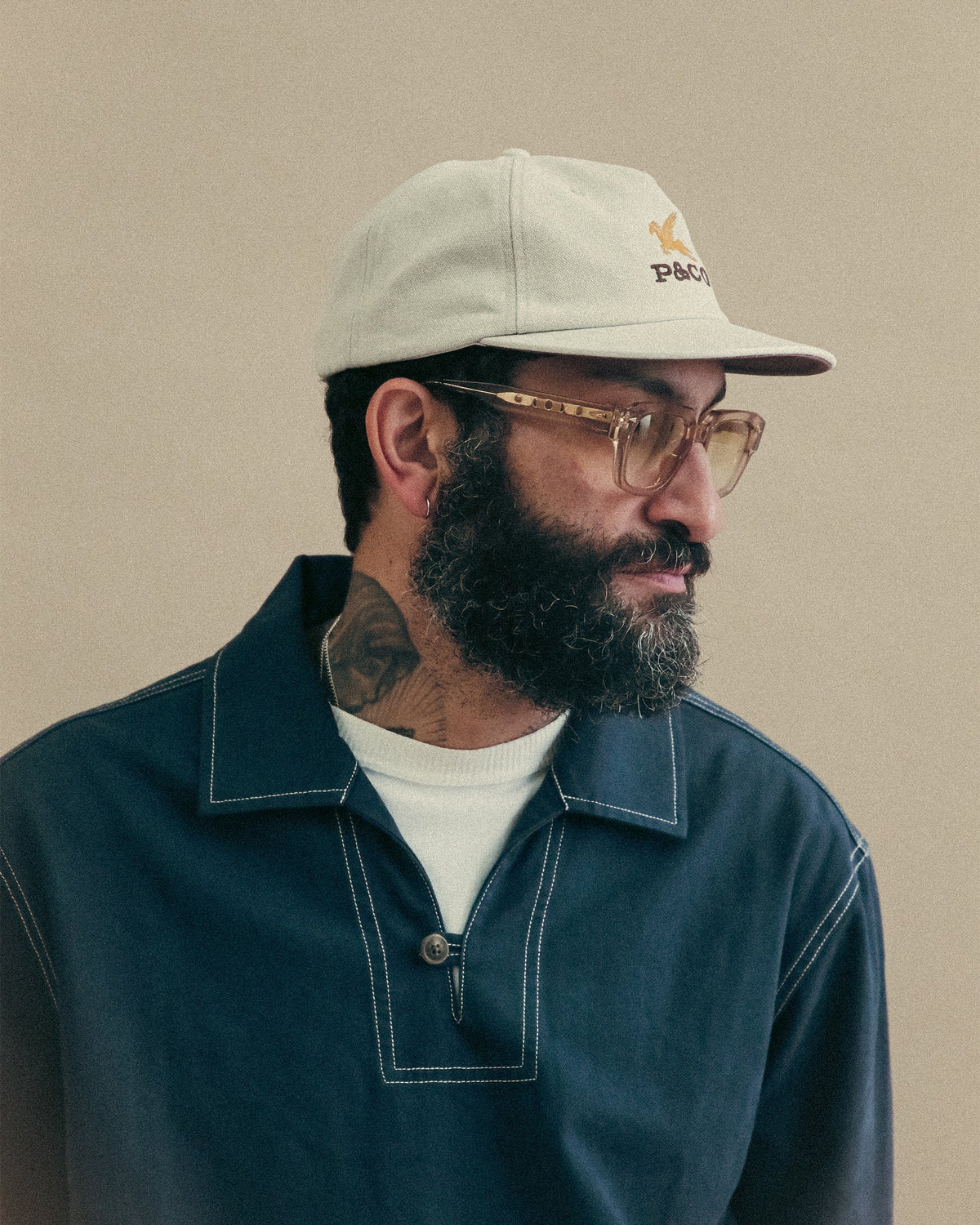 Pegasus Canvas 5 Panel Cap - Stone