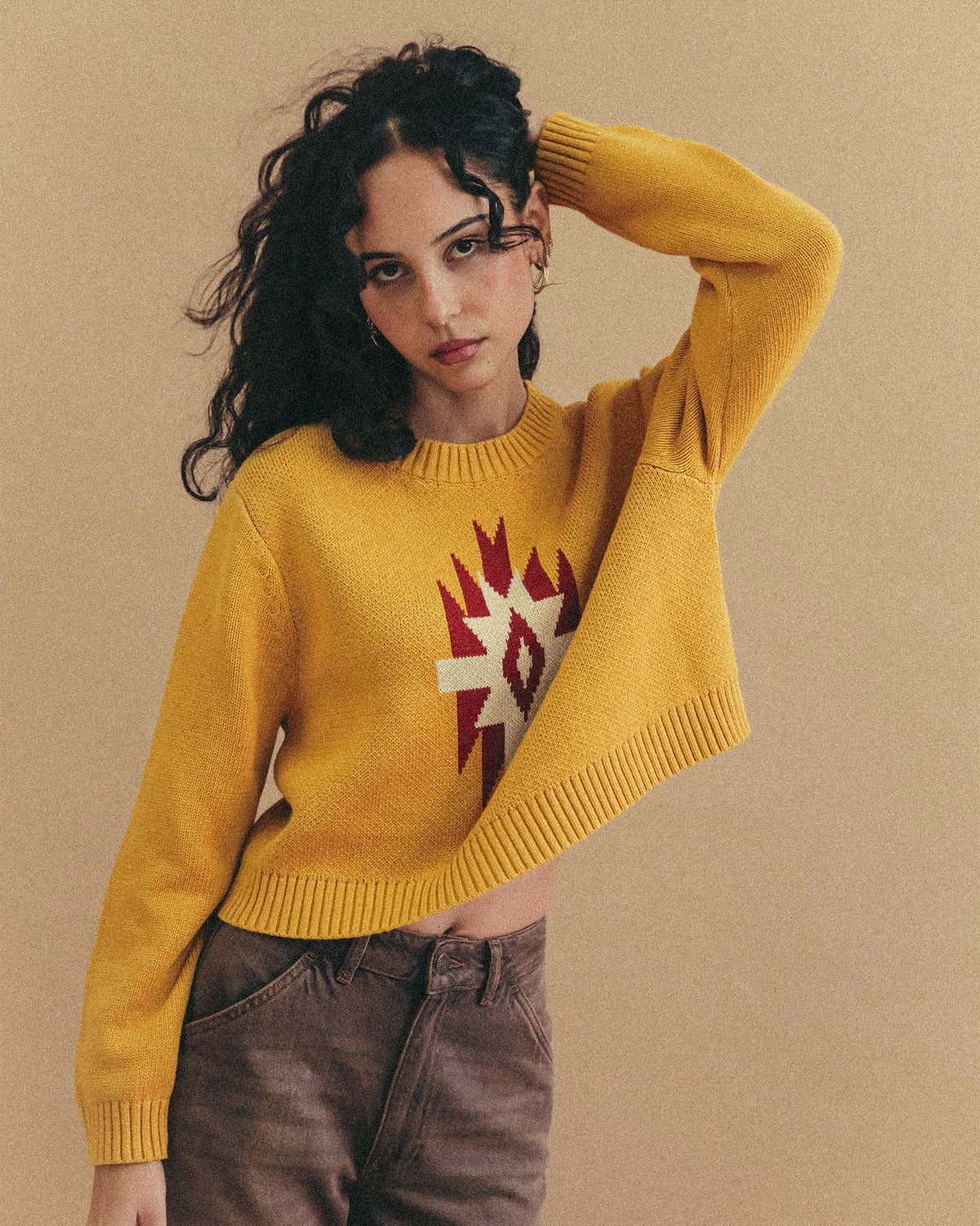 Mesa Intarsia Knit - Ochre