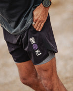 Tropics 2-in-1 Trail Short - Black & Slate